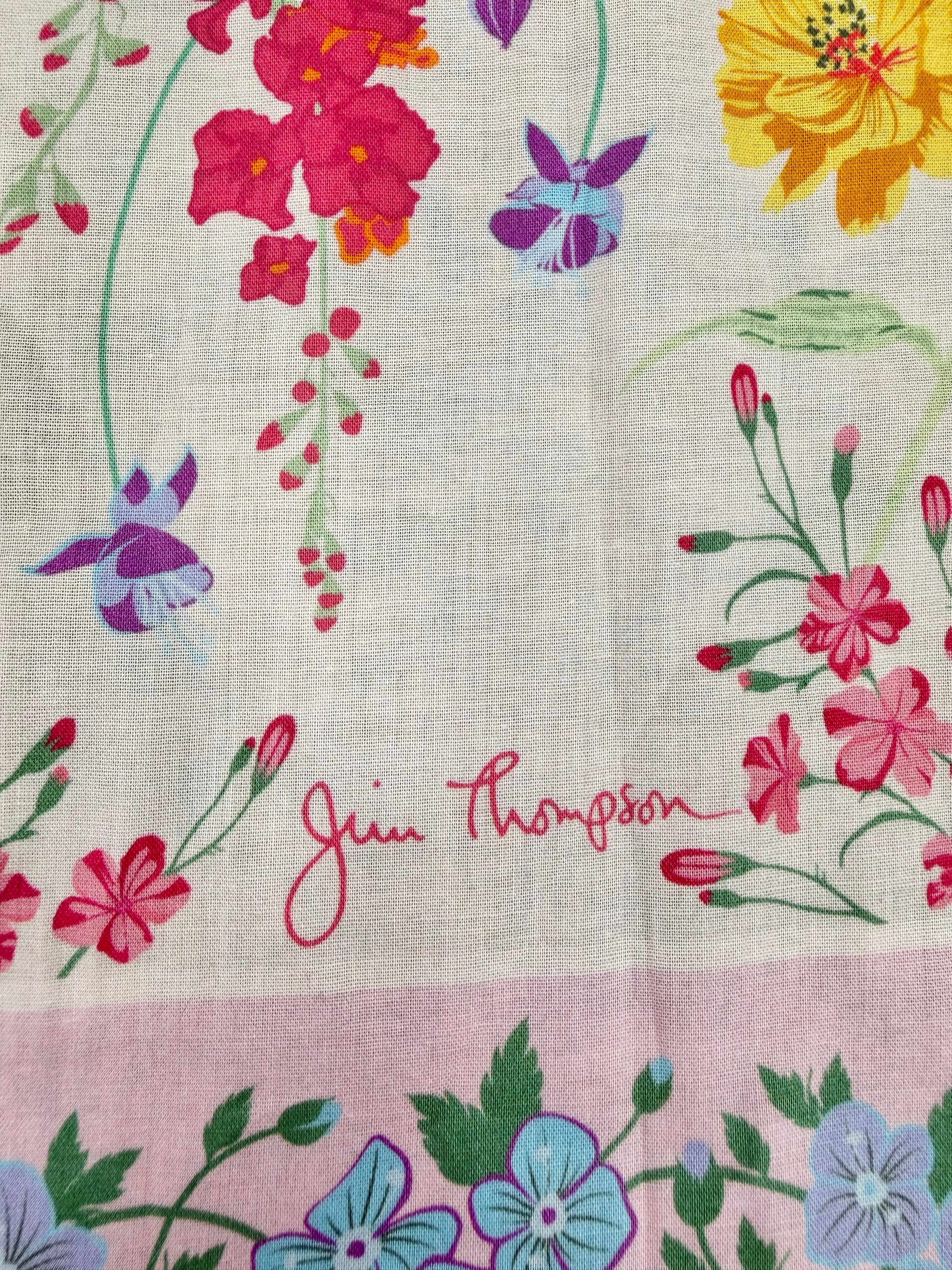 Jim Thompson Cotton Floral Handkerchief