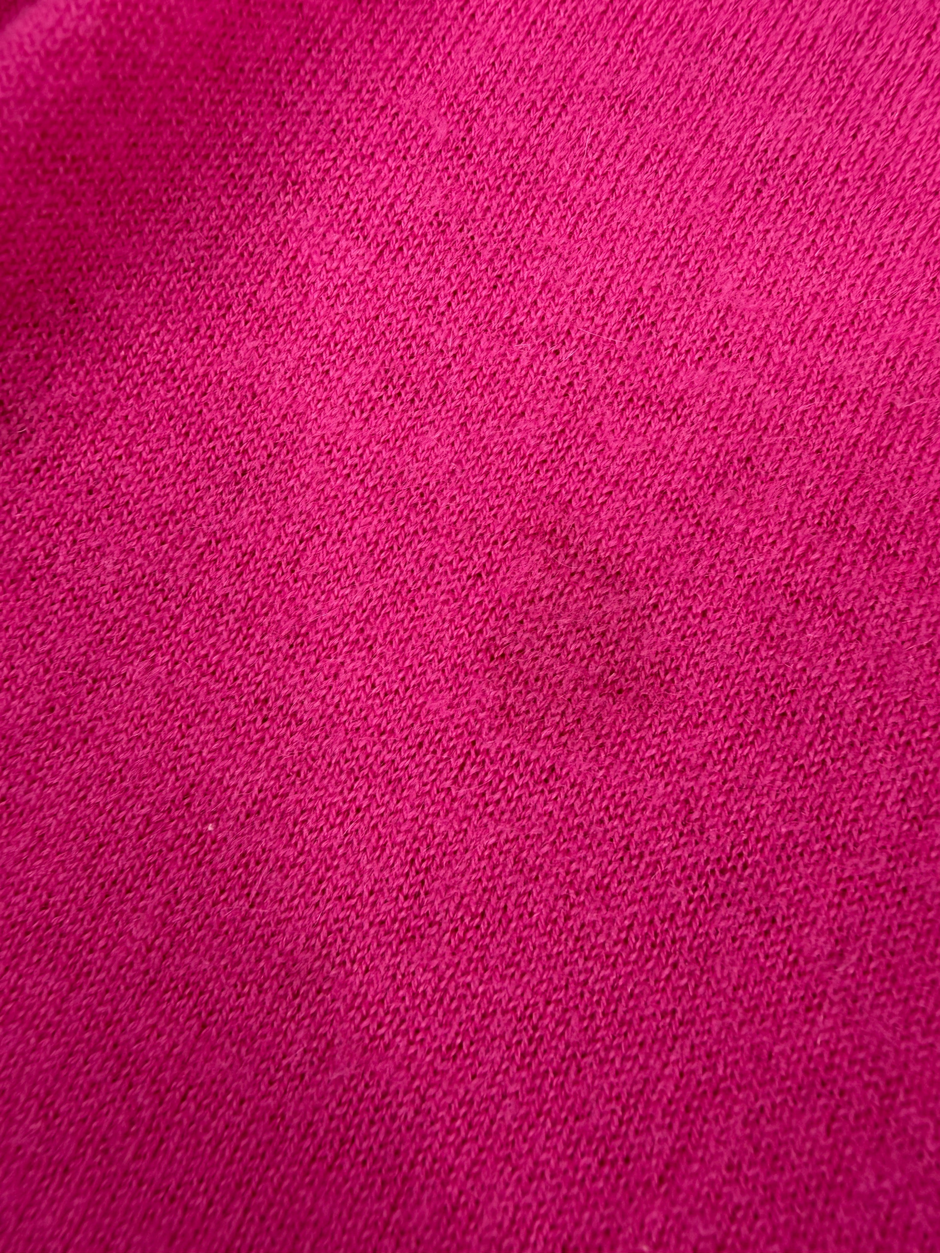 Aleger Hot Pink Wool & Cashmere V-Neck Sweater - AU8/10
