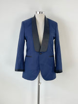 ZAC Midnight Blue Wool Tailored Blazer - M/L