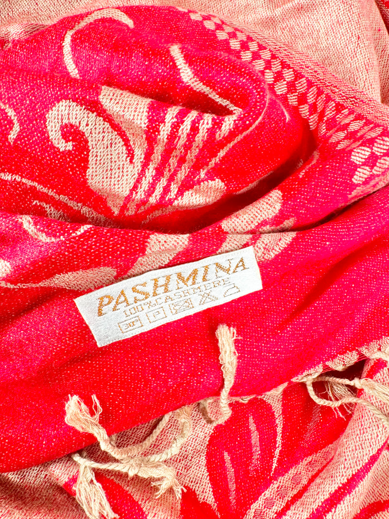 Red & Gold Pashmina