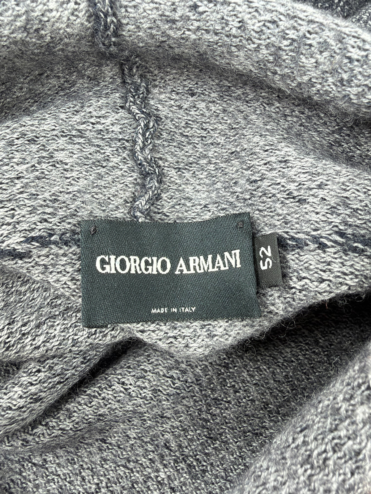 Giorgio Armani Grey Cashmere Wool & Silk Roll Neck Sweater - AU10/12