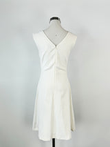 Reiss White Textured A-Line Dress - AU10