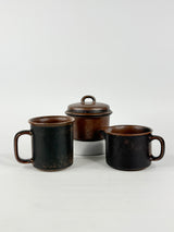 Arabia Finland Ruska Patterned 3pc Coffee Set