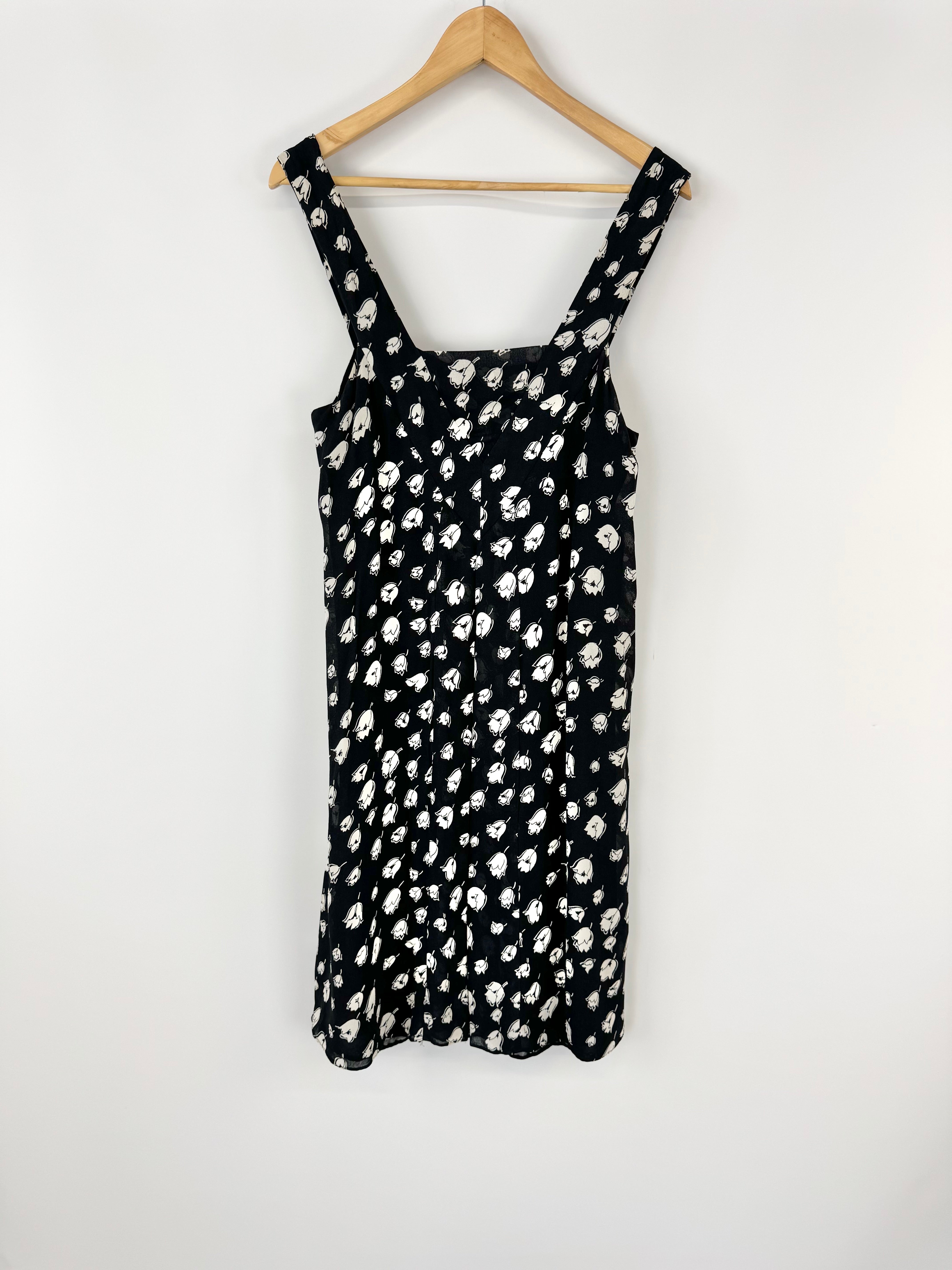 Scanlan Theodore Black & White Floral Dress - AU12