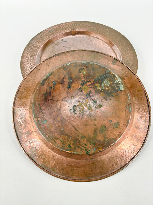 Set of 8 Copper Dinner Plates