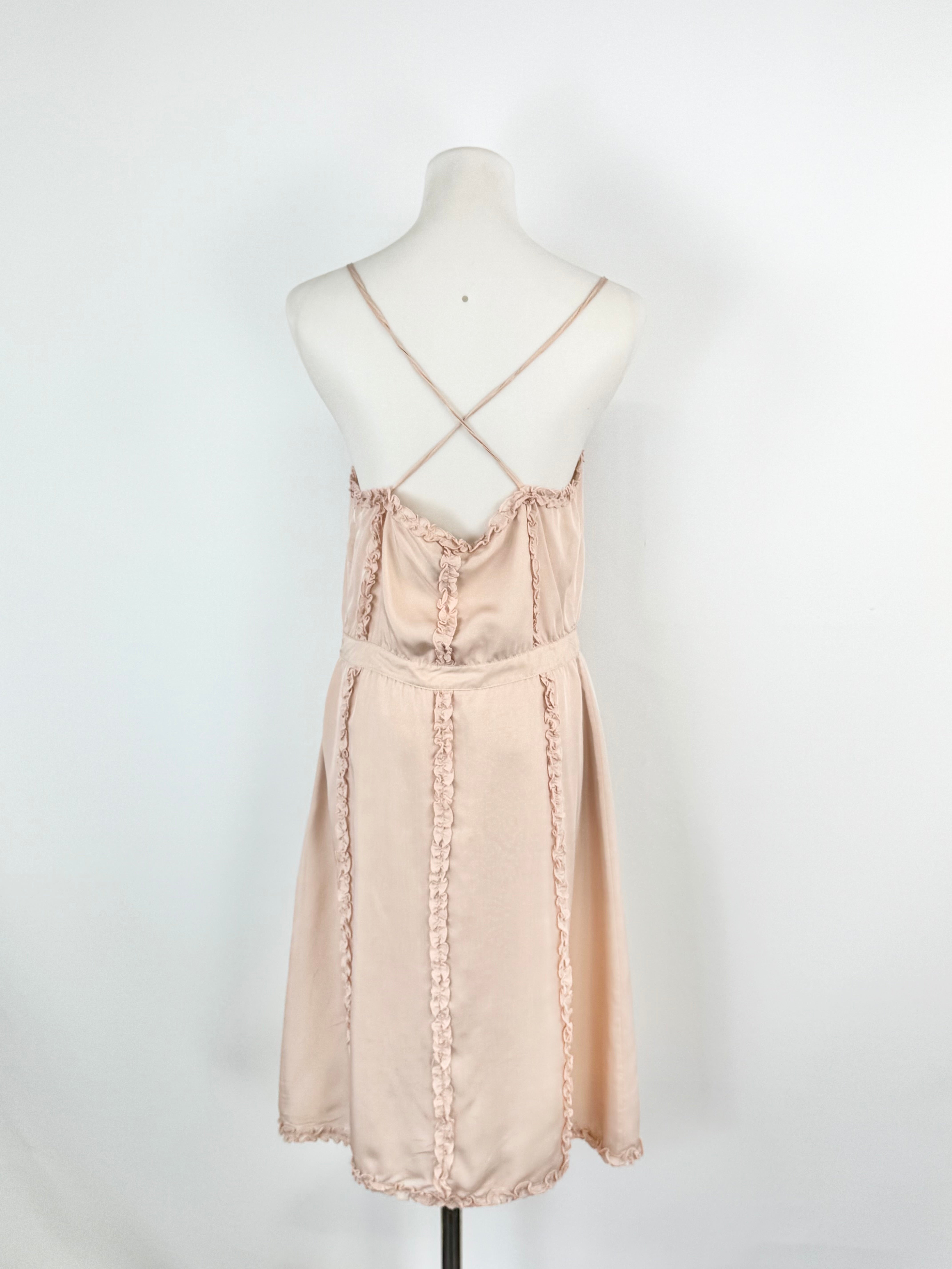 Little Joe Coral Peony Frill Dress - AU10