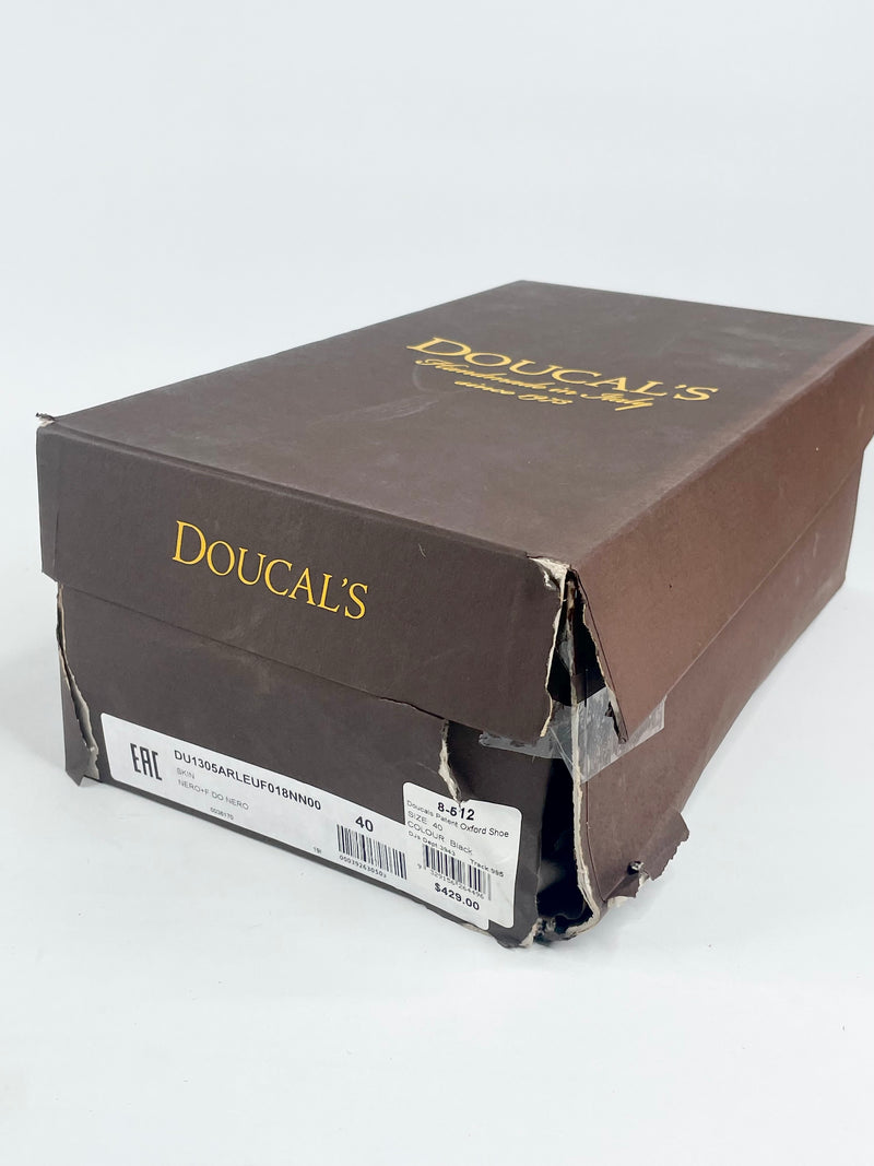 Doucal's Black Patent Leather Oxford Shoes - EU40