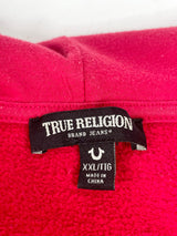 True Religion Red 'Core' Zip-Up Hoodie - AU14/16