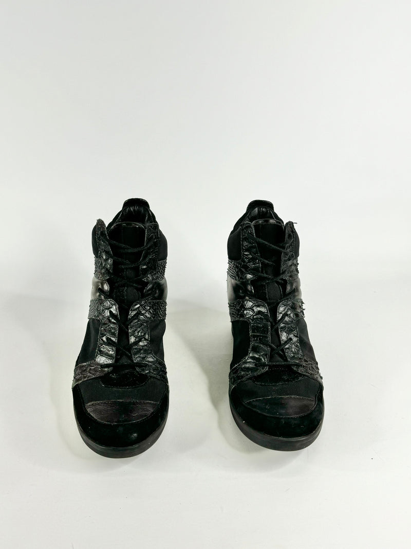 Y-3 Black Sukita Wedge Sneakers - EU39