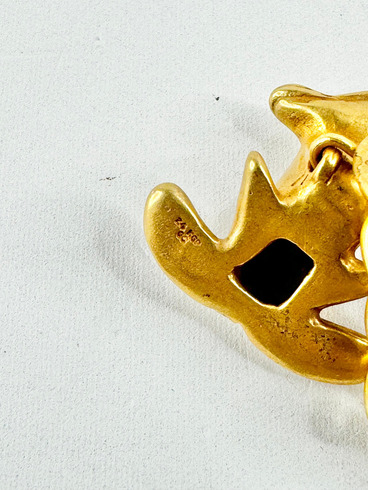 24ct Gold Plated Frog Key Ring