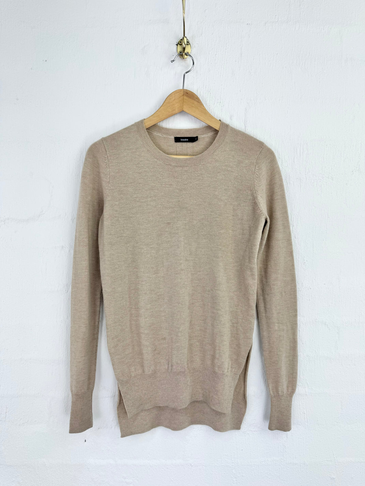 Bassike Biscuit Wool & Cashmere Sweater - AU8/10