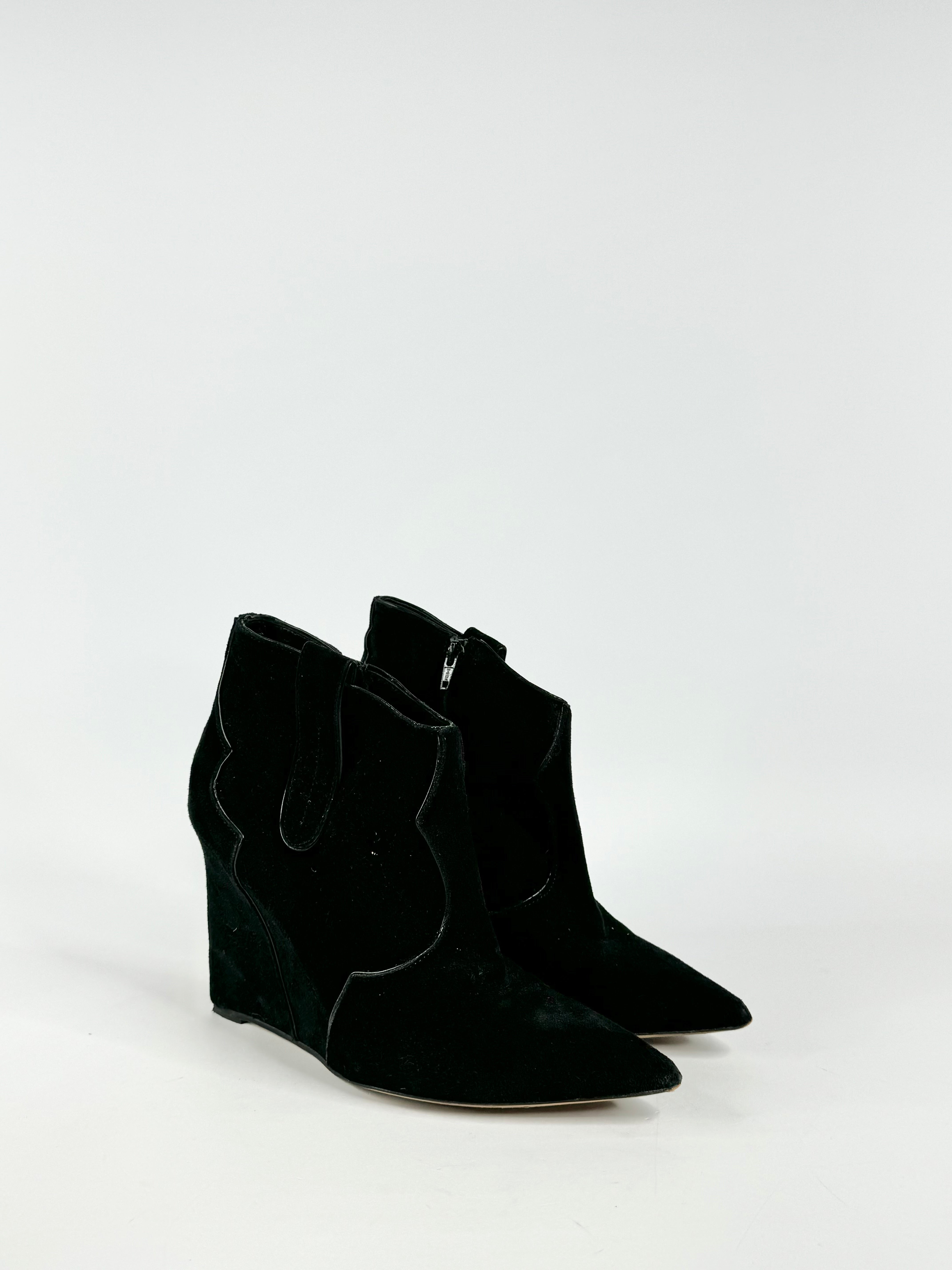 Bianca Buccheri Black Suede Wedge Boots - EU40