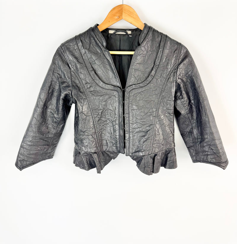 Buddah Wear Black Leather Jacket - AU8/10