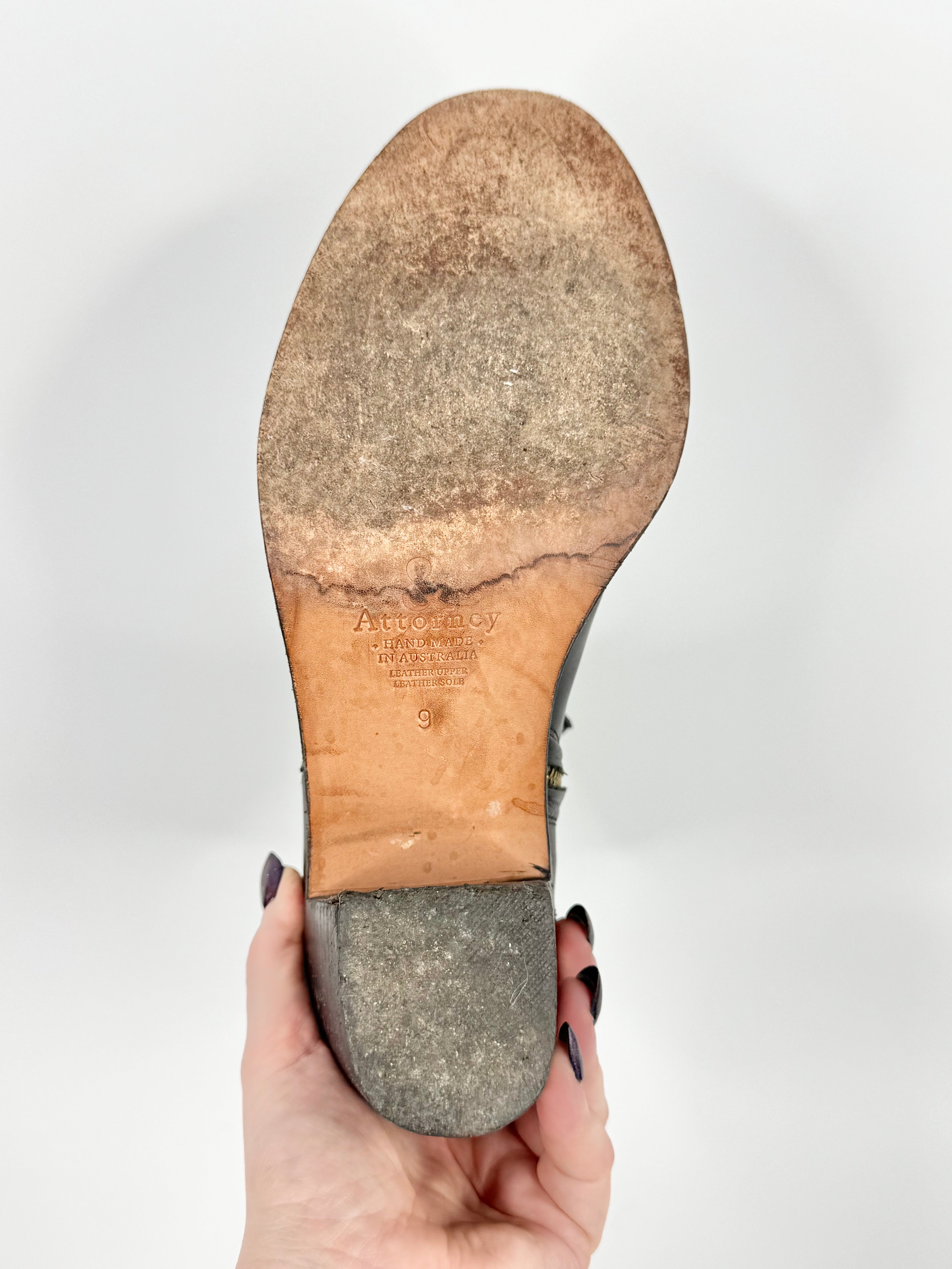 &Attorney Black Leather Ankle Boots - EU40