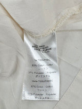 Cotélac Ivory Sleeveless Button-Up Peplum Top - AU8