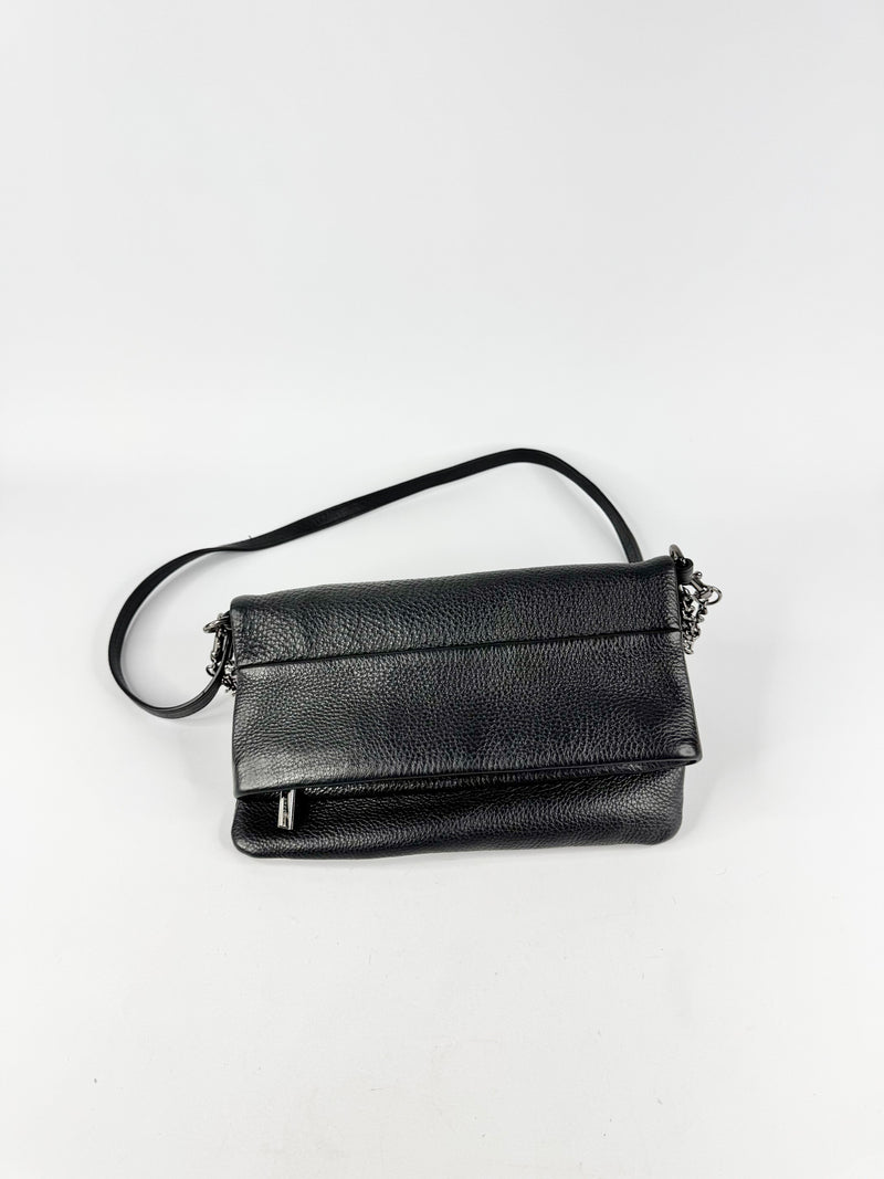 Status Anxiety Black Grained Folded Leather Bag