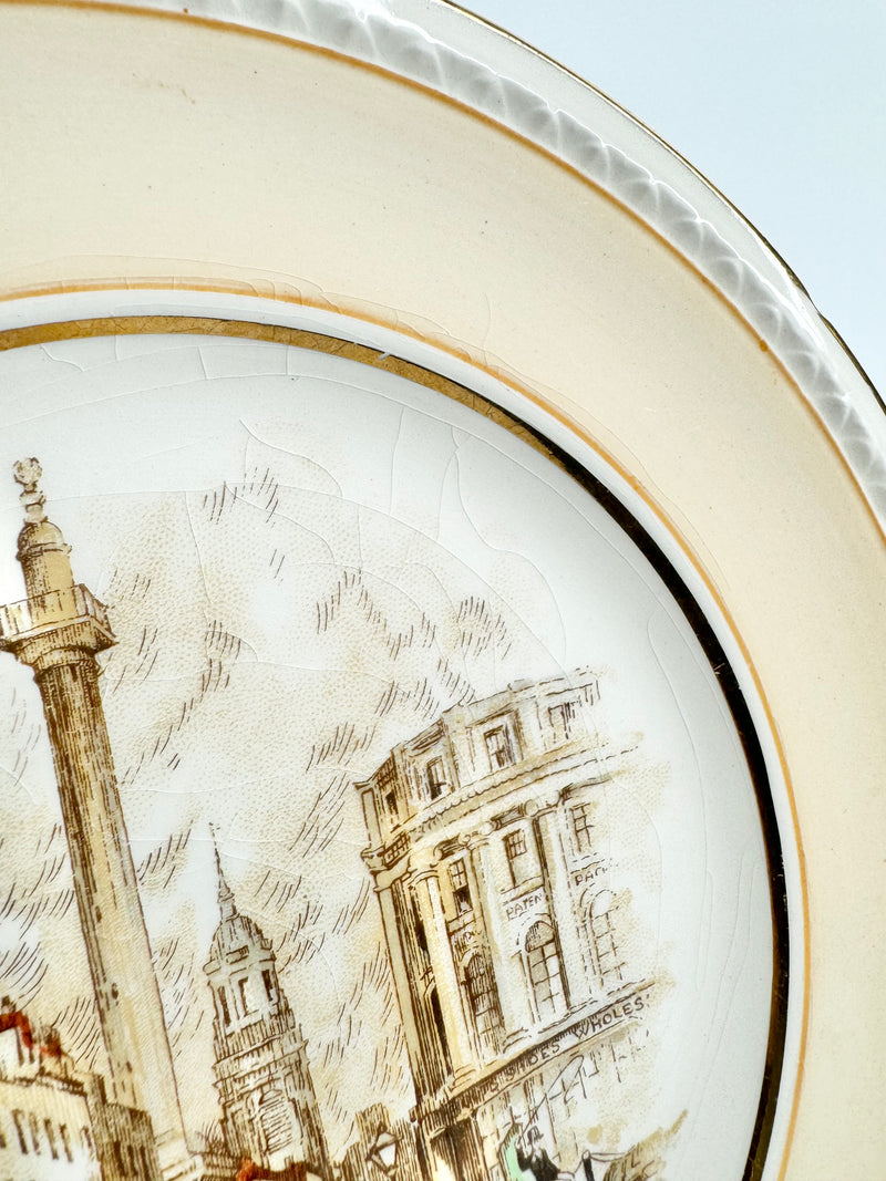 Vintage Swinnertons 'The Monument' Cream & White Plate