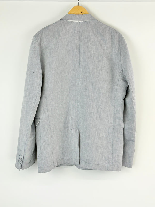 Orlebar Brown Washed Blue Linen-Blend Jacket - XL
