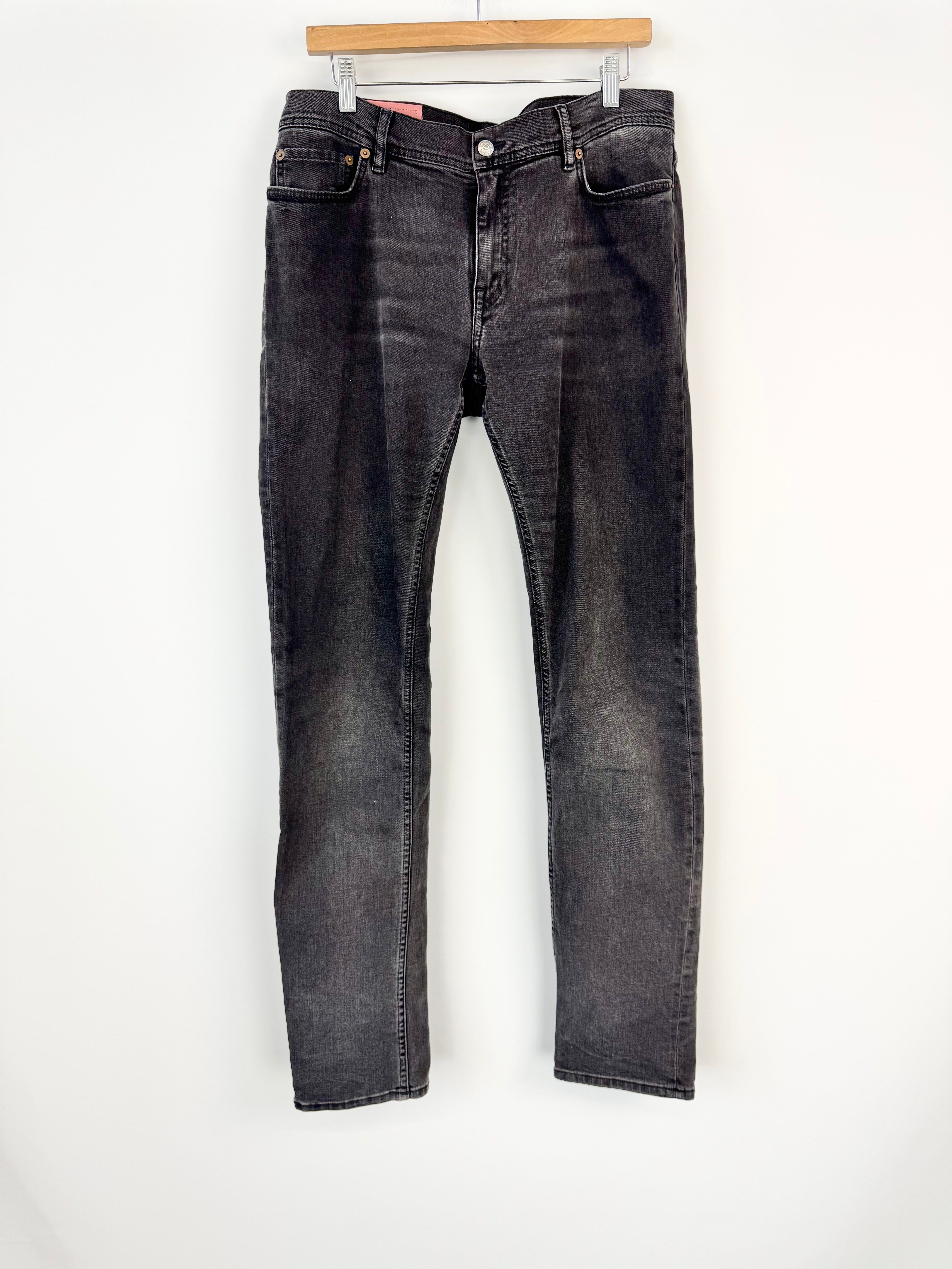 Acne Studios Blå Konst Faded Black 'North Used' Jeans - 33/34