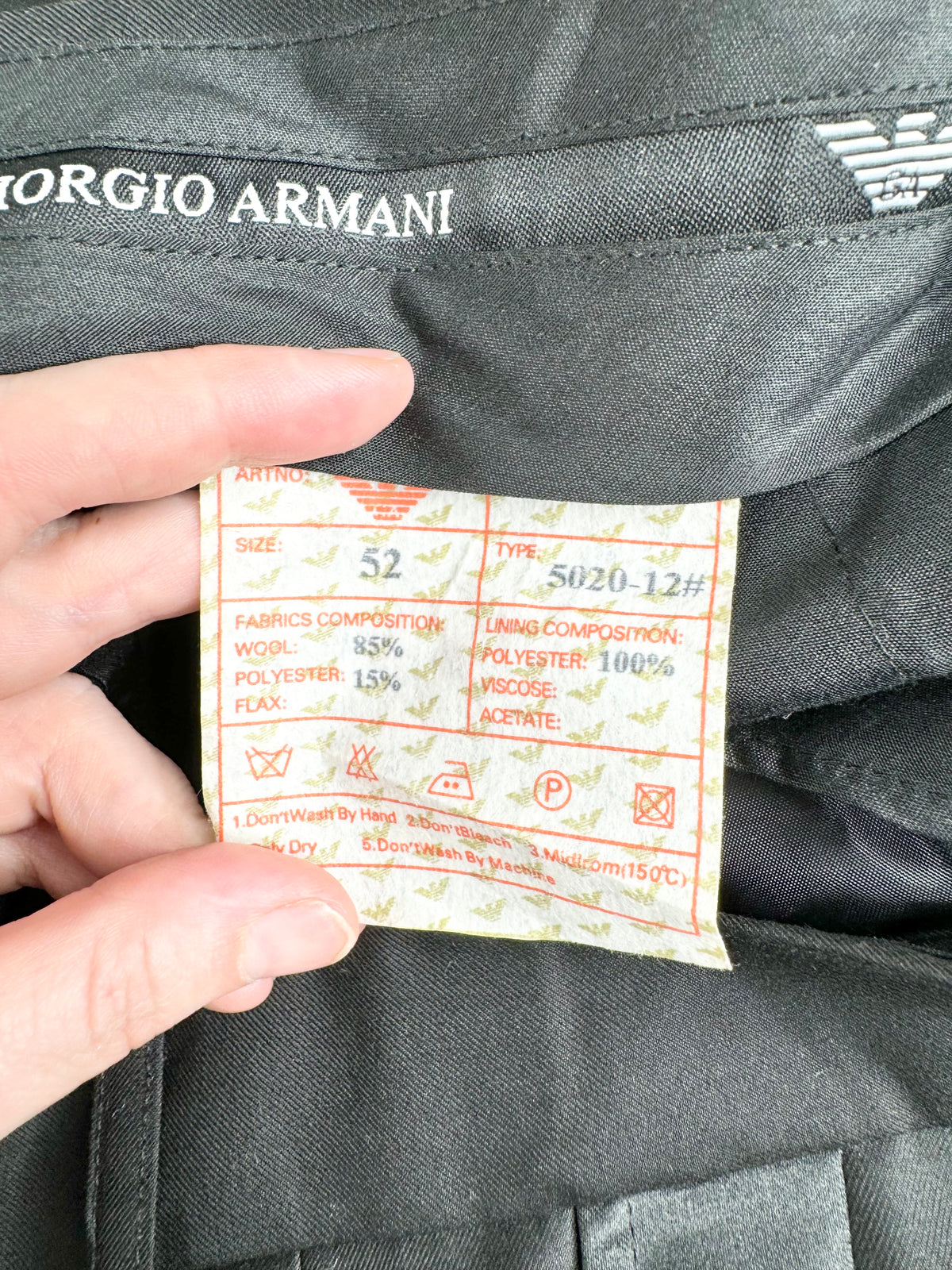 Vintage Giorgio Armani Black Suit - 52