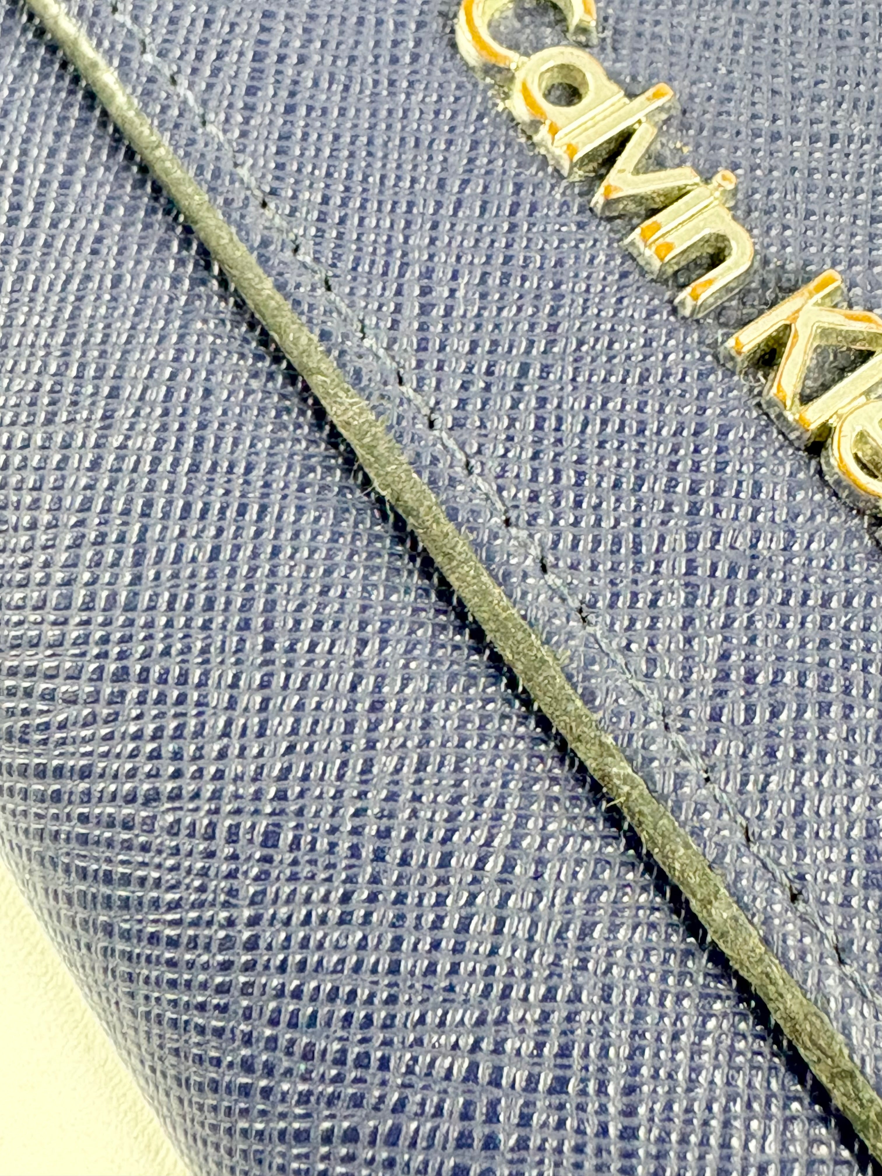 Calvin Klein Indigo Leather Trifold Wallet