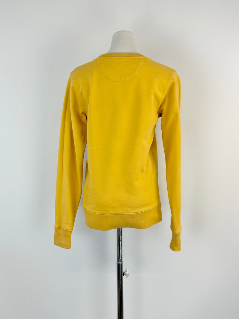 Saturdays NYC Mustard & Black Circles Crew Neck Sweater - XS