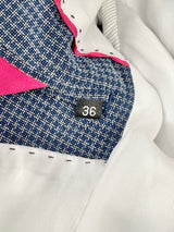 Calibre Blue Micro-Pattern Wool-Blend 2pc Suit - 36/28