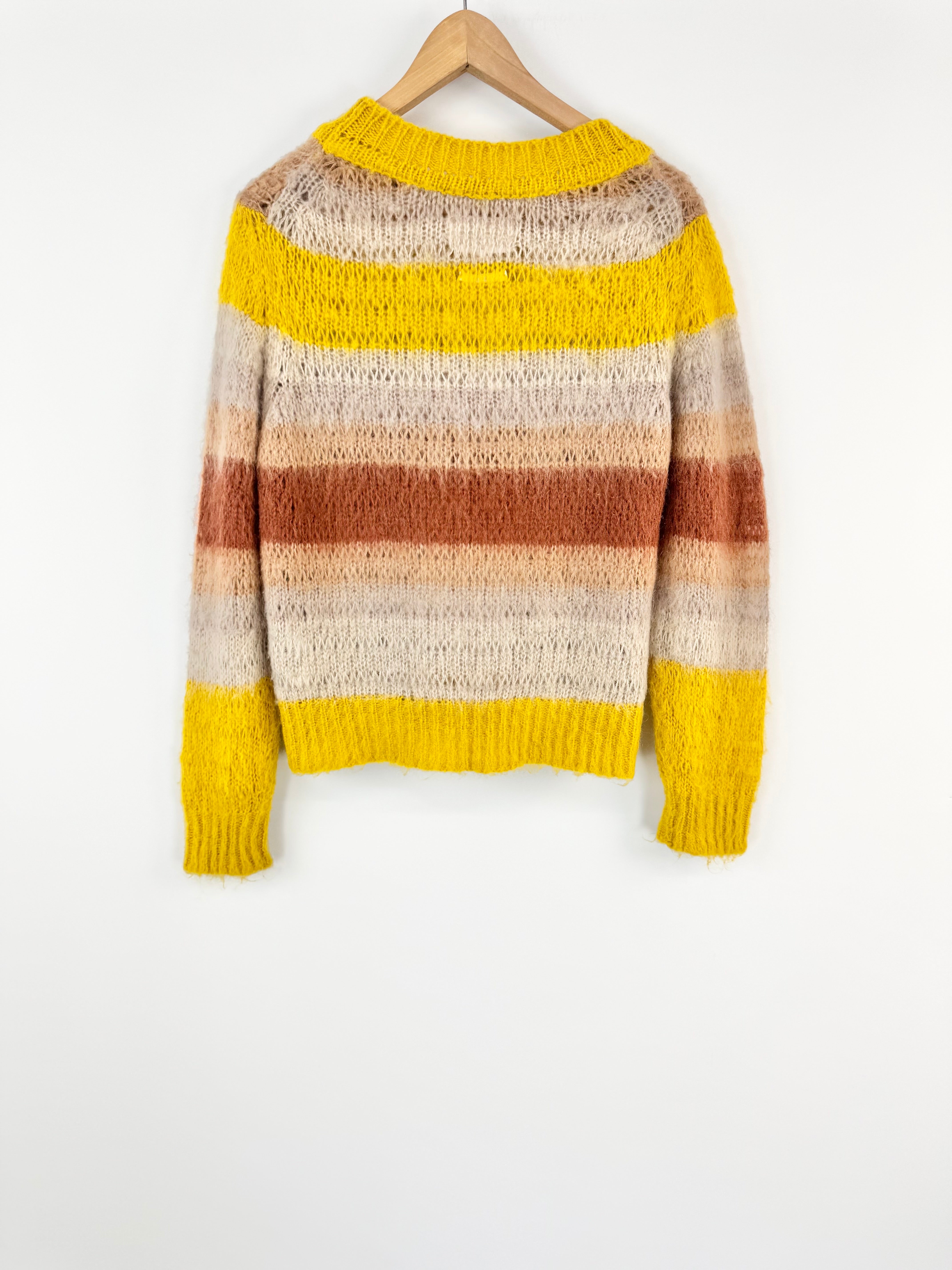Ba&sh Striped Mohair Blend Sweater - AU10