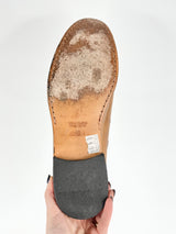 Smooth Tan Leather Loafers - EU45