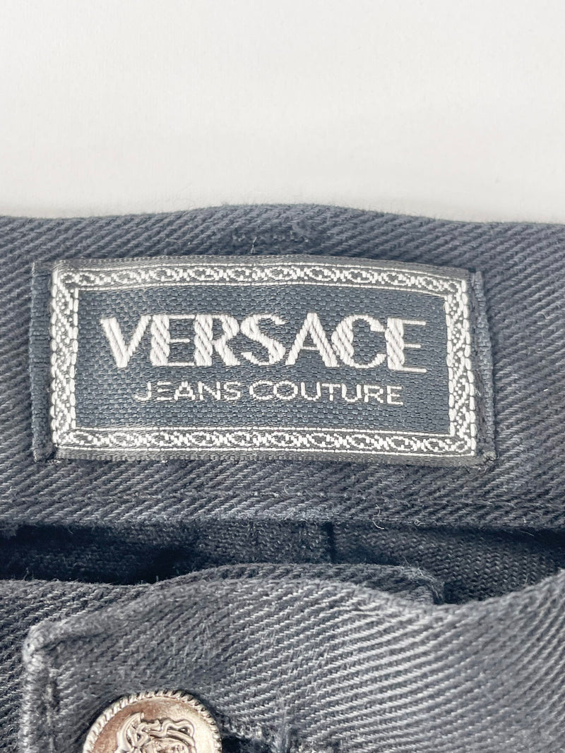 Versace Jeans Couture Vintage Black Straight-Leg Jeans - W40