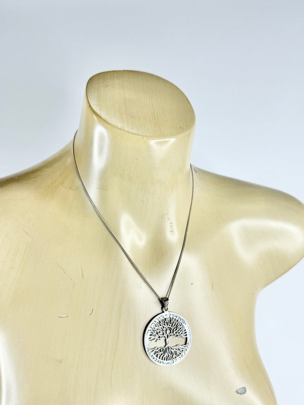 Silver Yggdrasil Tree of Life Pendant