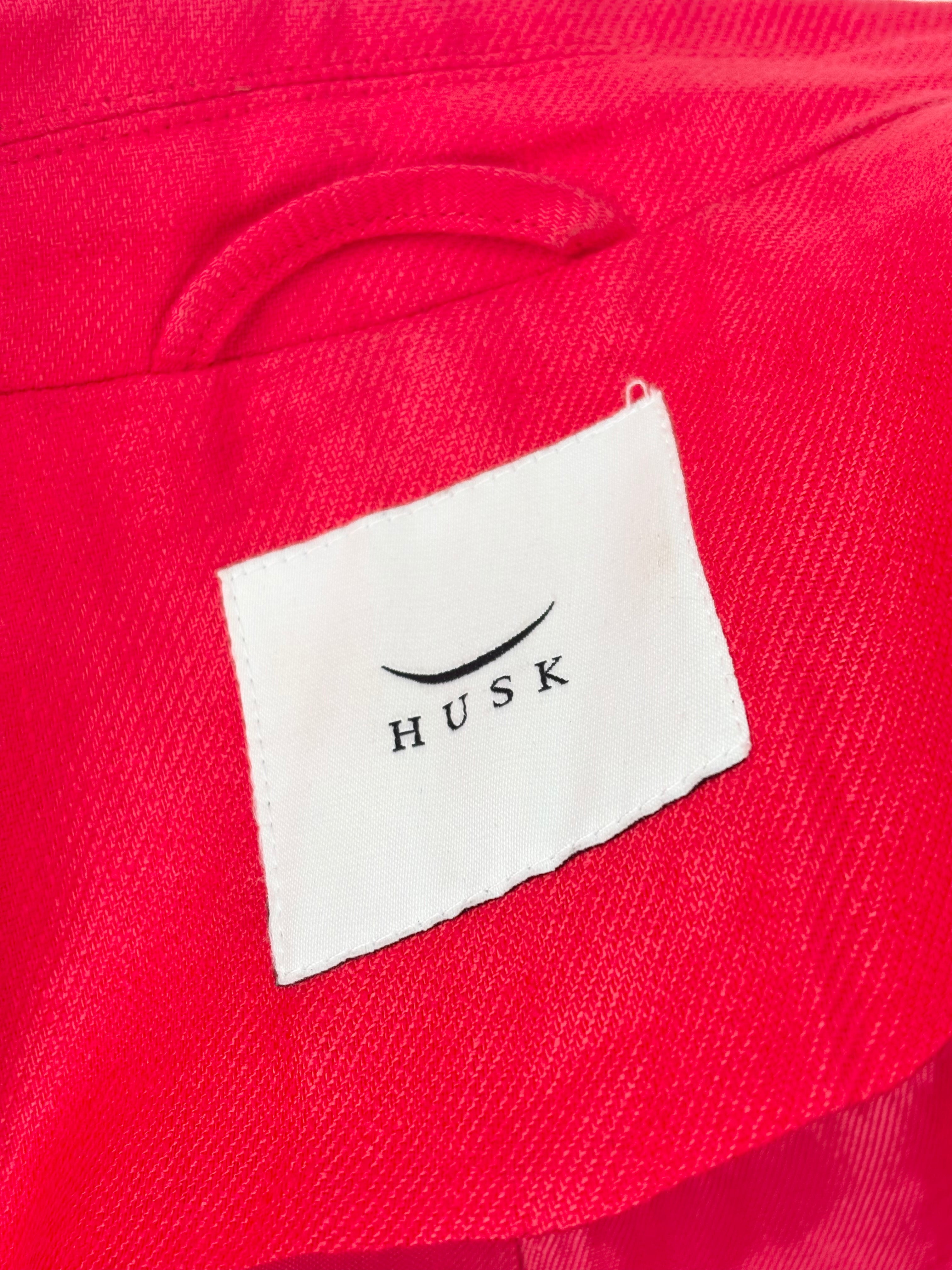 Husk Red Textured-Linen Blazer & Pants Set - AU8