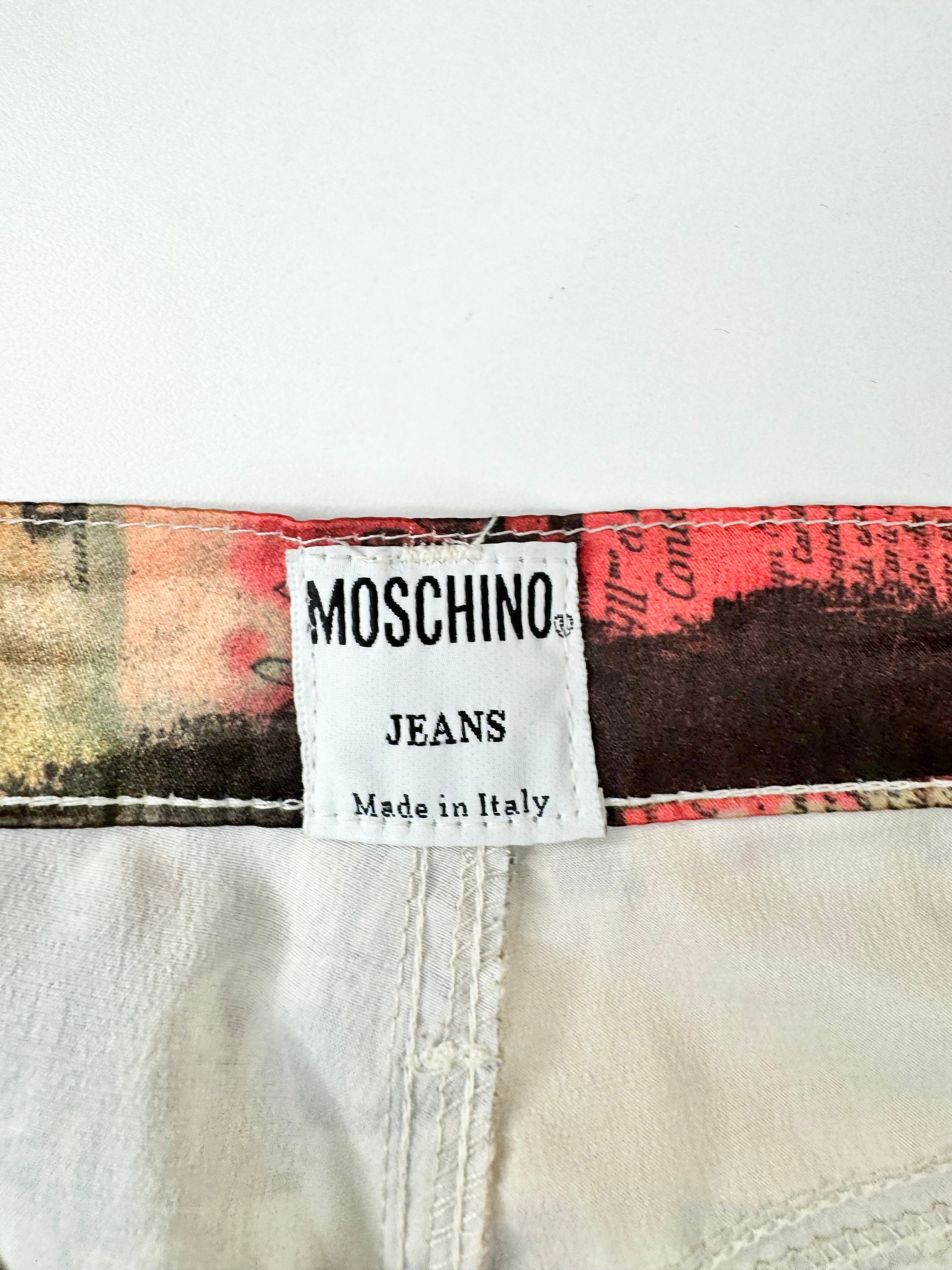 Vintage Moschino Graphic Print Pattern Jeans - 33