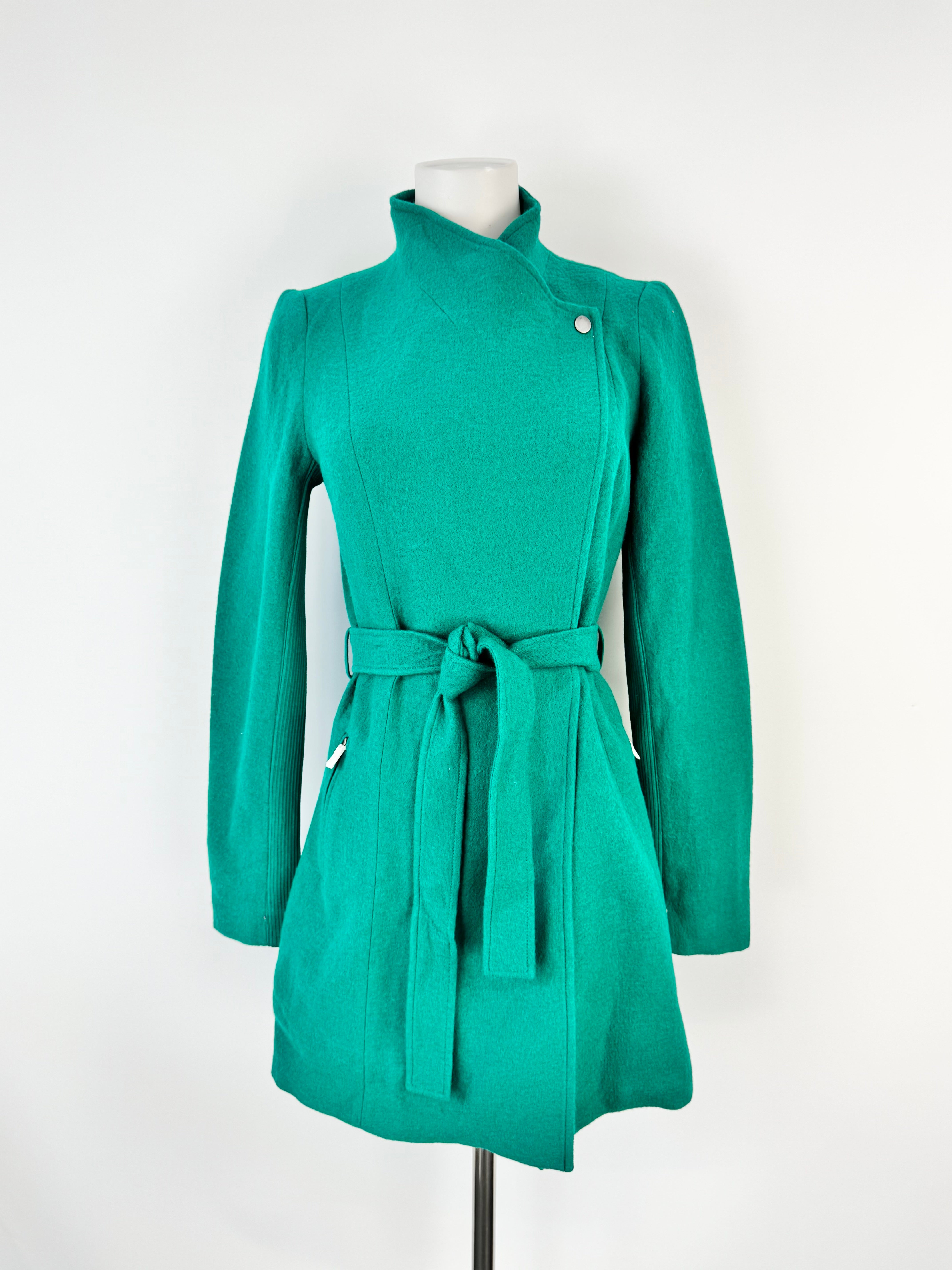 Marcs Belted Jewel Tone Green Wool Coat NWT - AU6