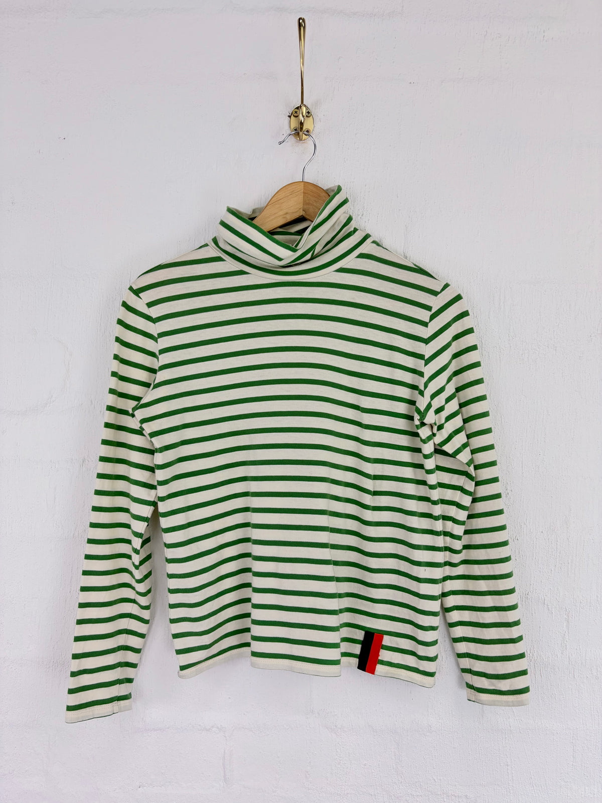 Kule Green and White Stripe Skivvy - AU6/8
