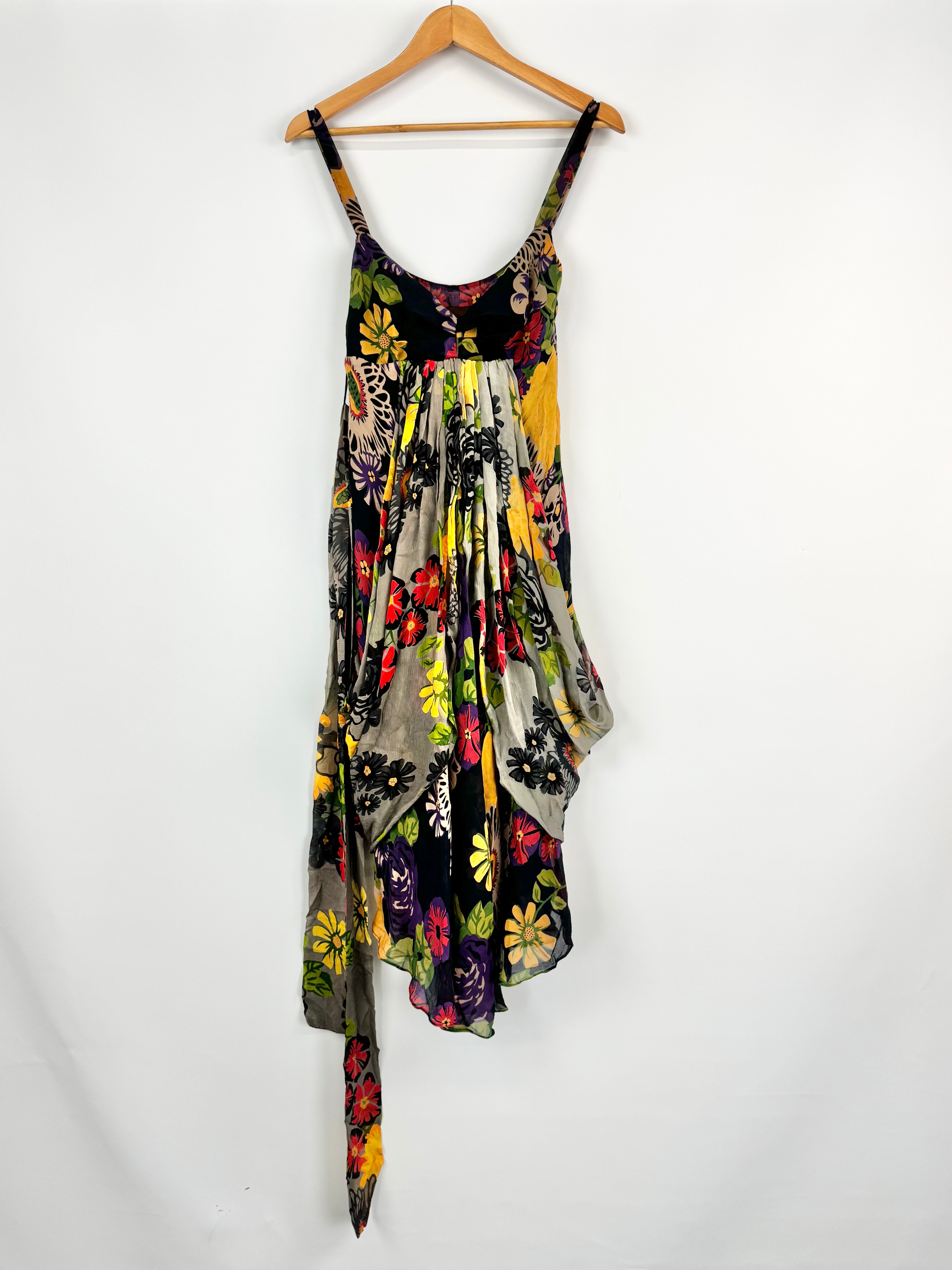 Mad Cortez Silk Retro Patterned Dress - AU8