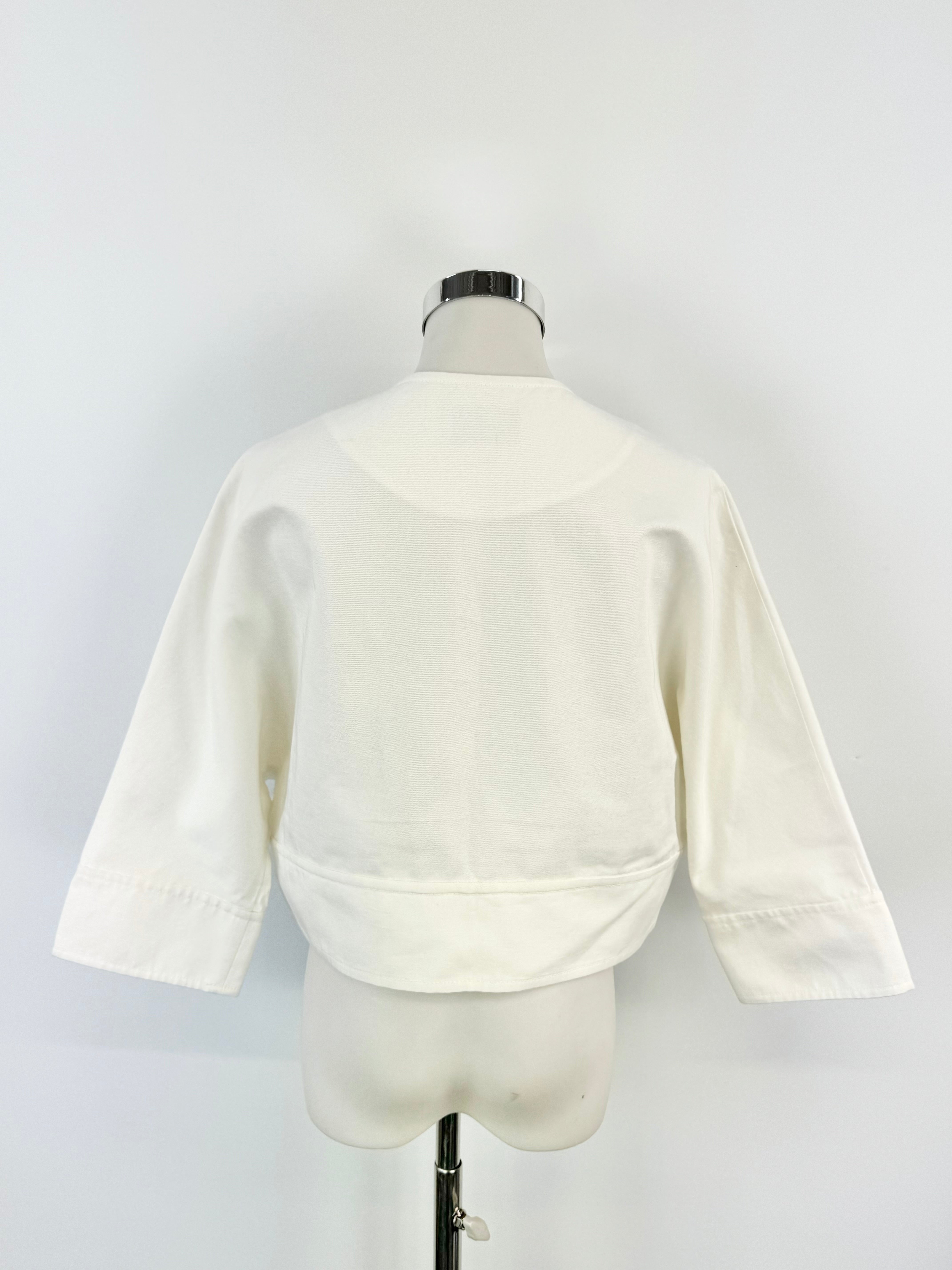 Oroton White Cropped Jacket - AU10