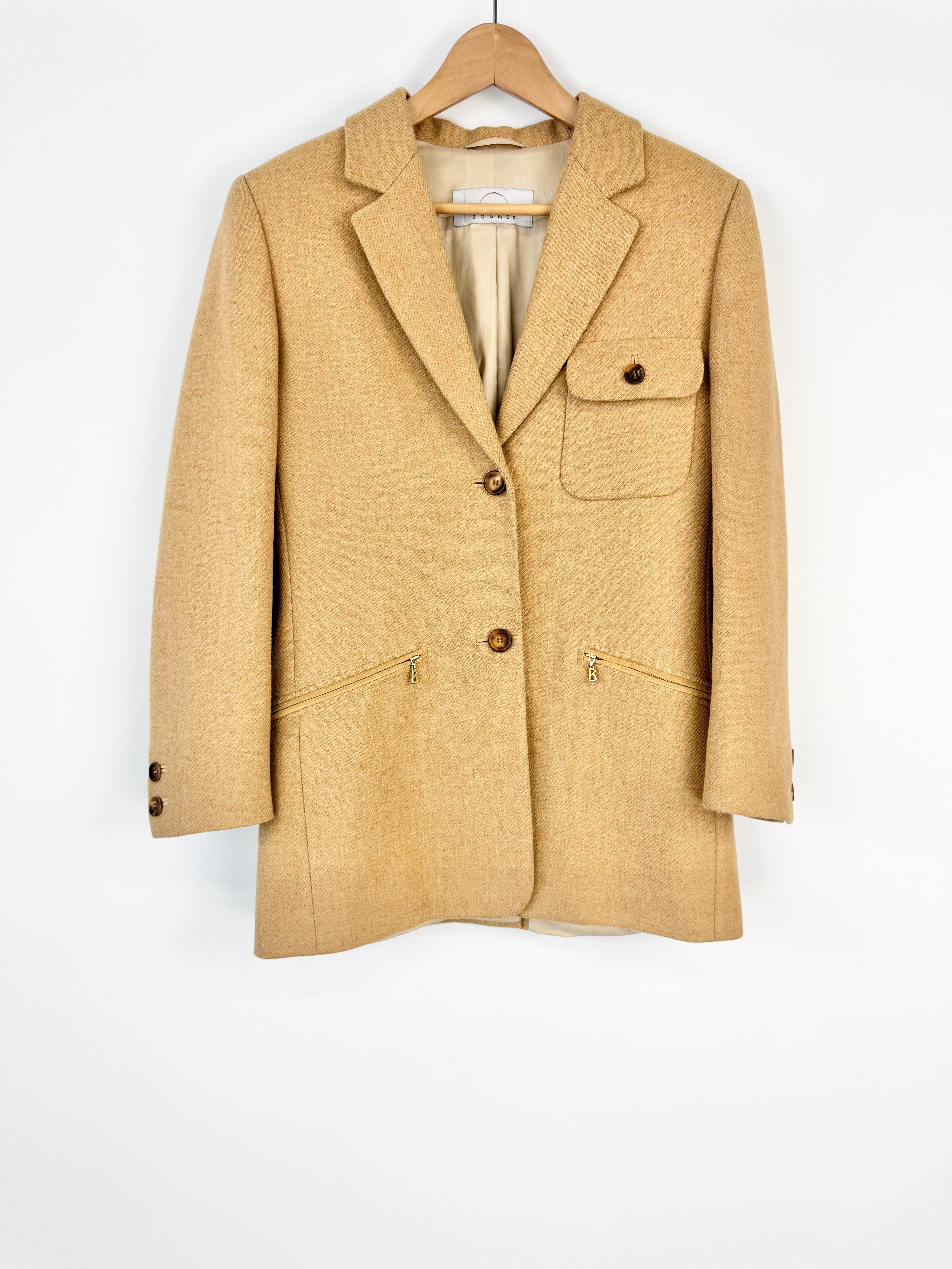 Bogner Biscuit Wool Blazer - AU8/10