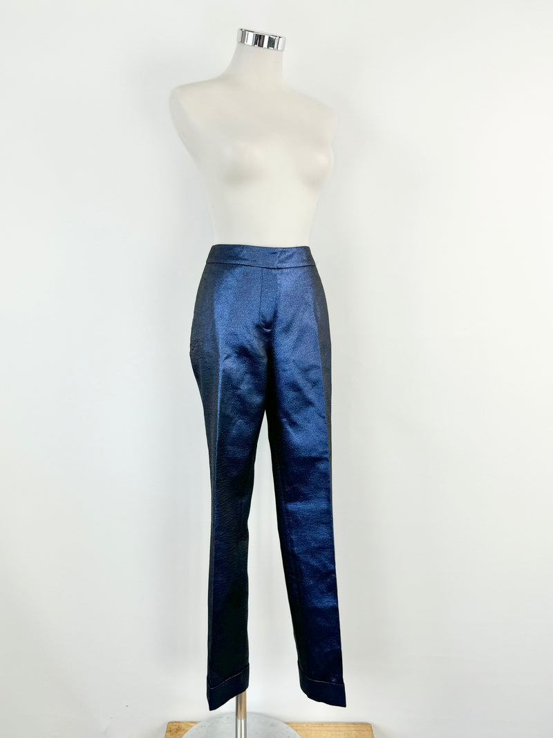 DL Atelier Navy 'Lux Sparkle' Slacks NWT - AU10