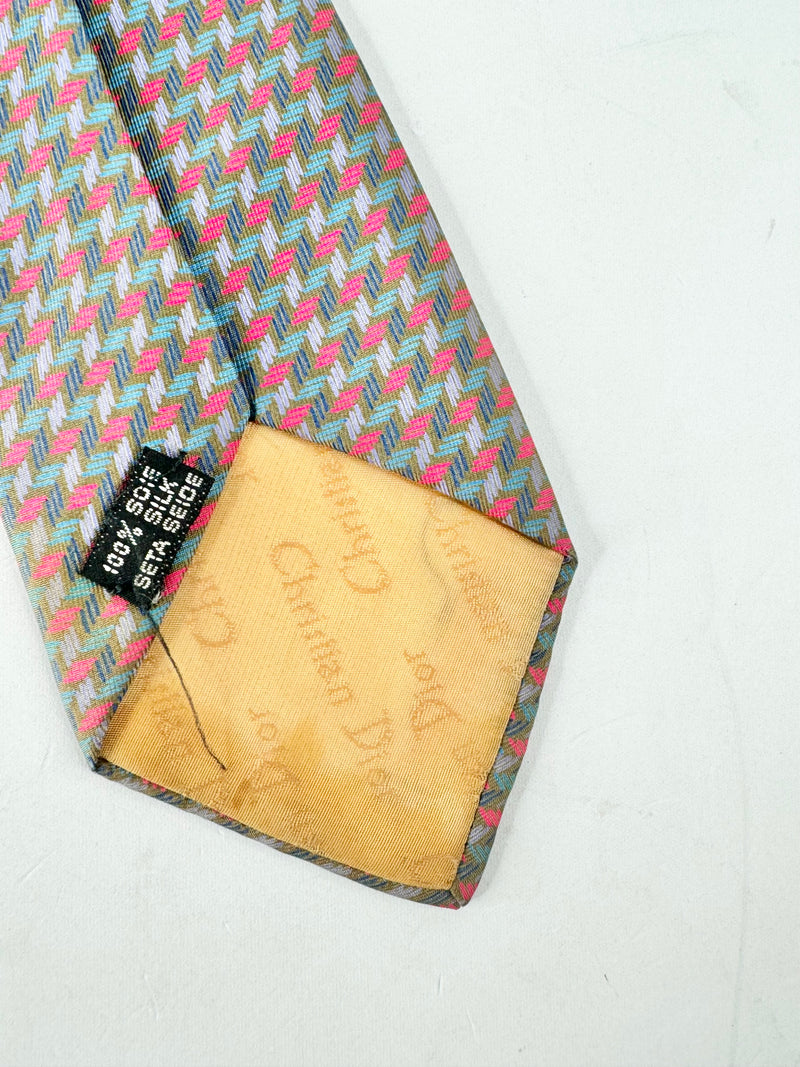 Christian Dior Monsieur Mauve Patterned Tie