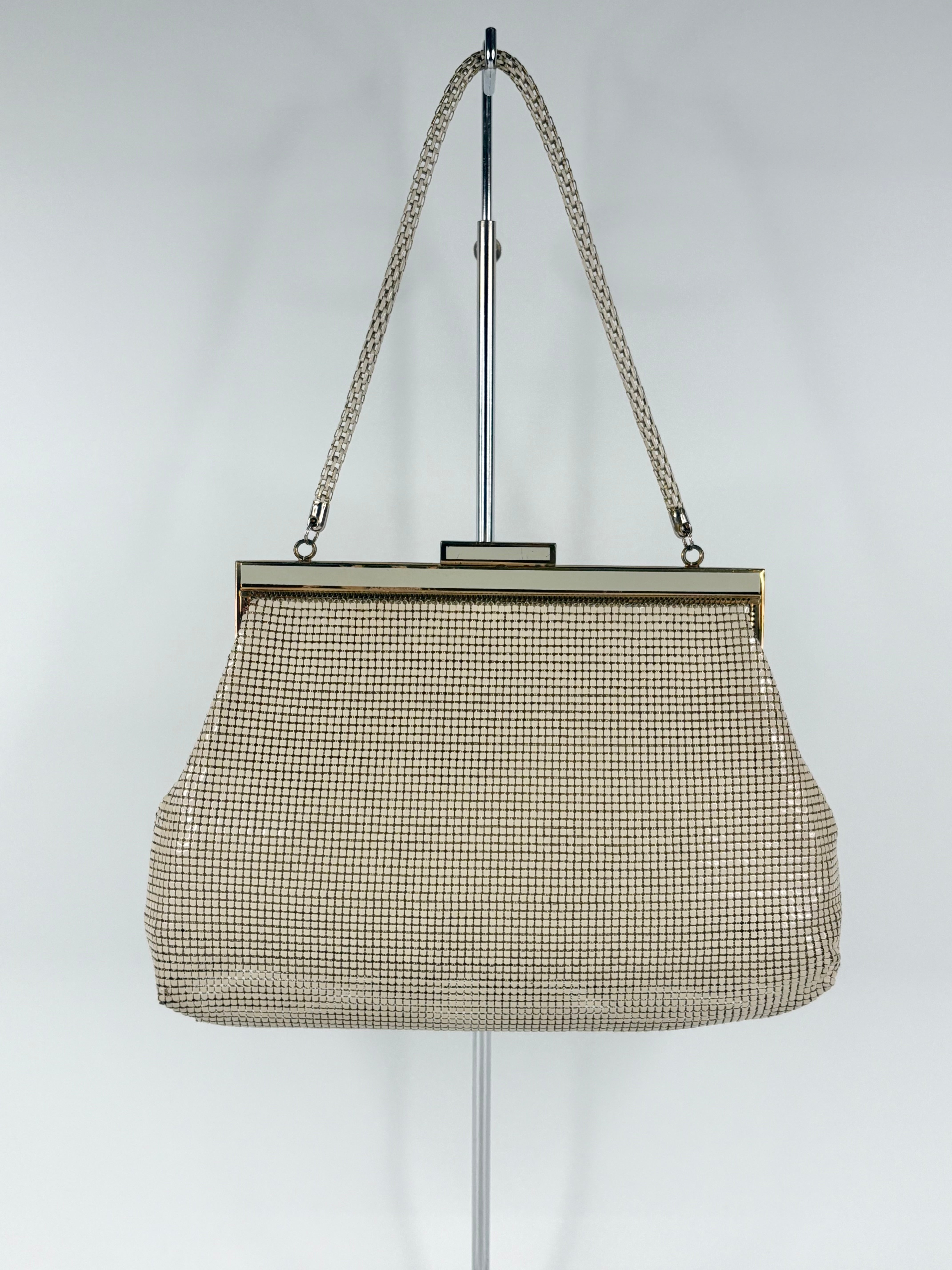 Vintage Glomesh Ivory Evening Bag