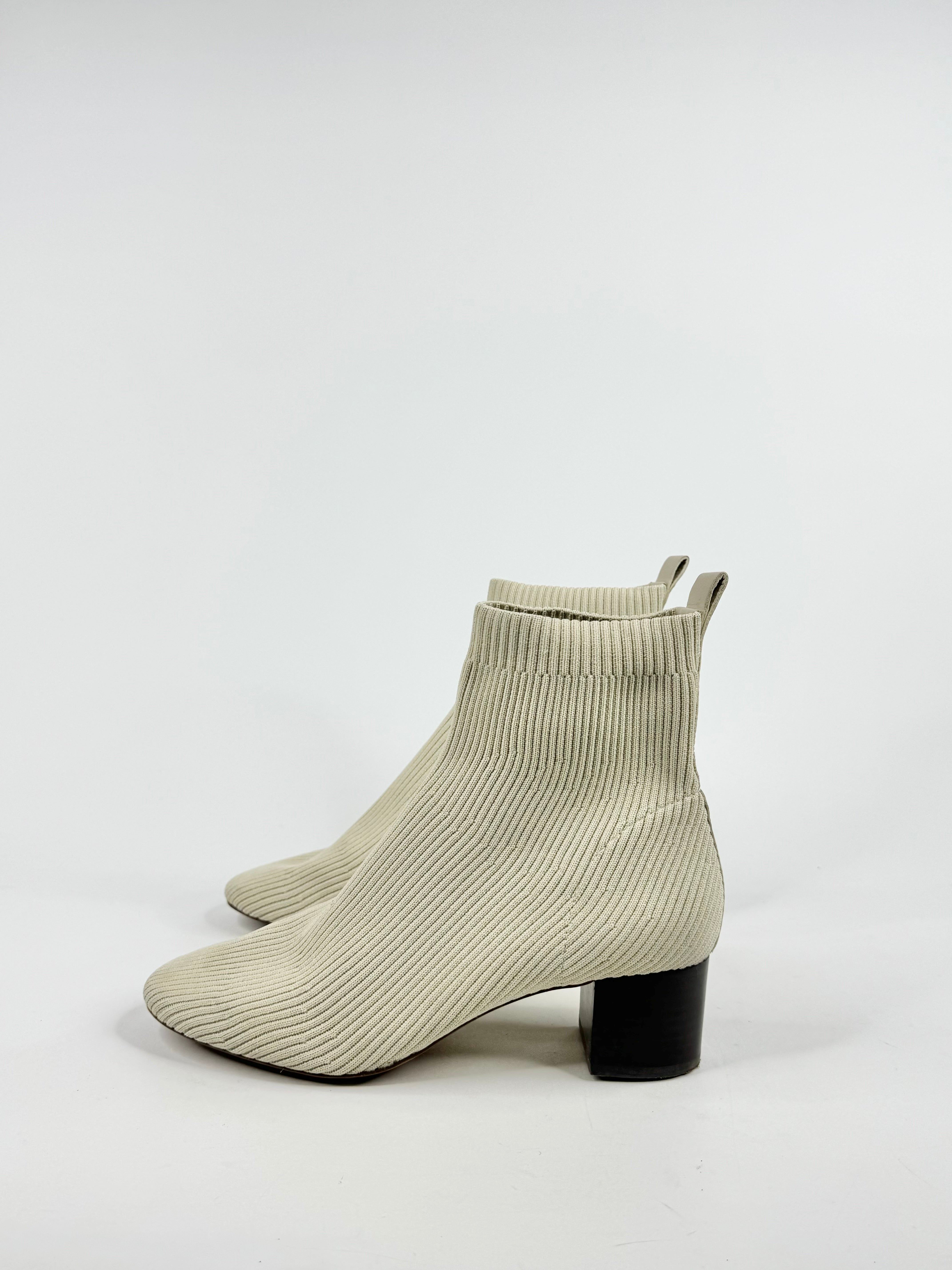 Everlane Ecru Knit Ankle Boots - EU40.5