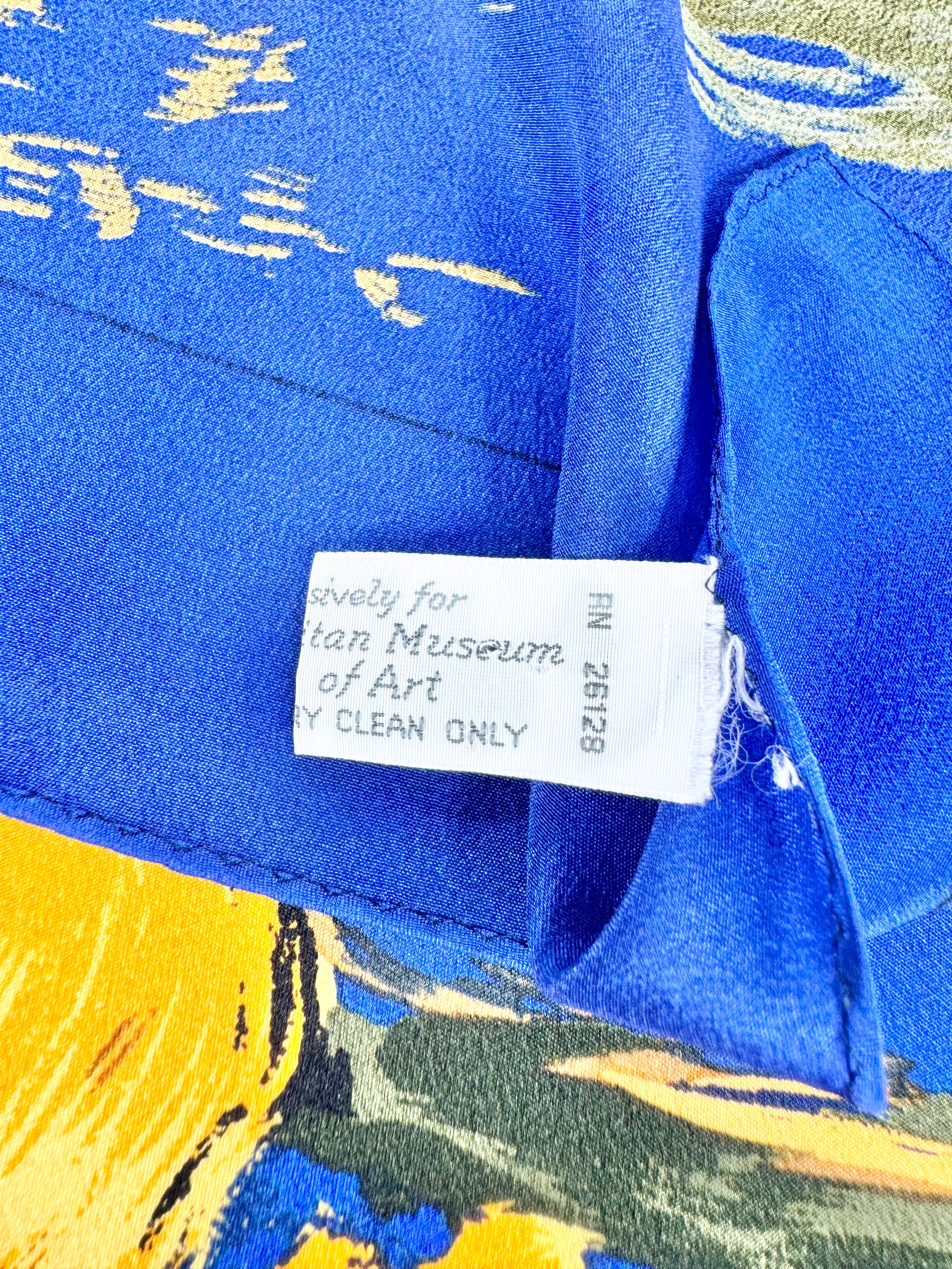 Vintage Metropolitan Museum of Art Impressionist Sunflowers Scarf