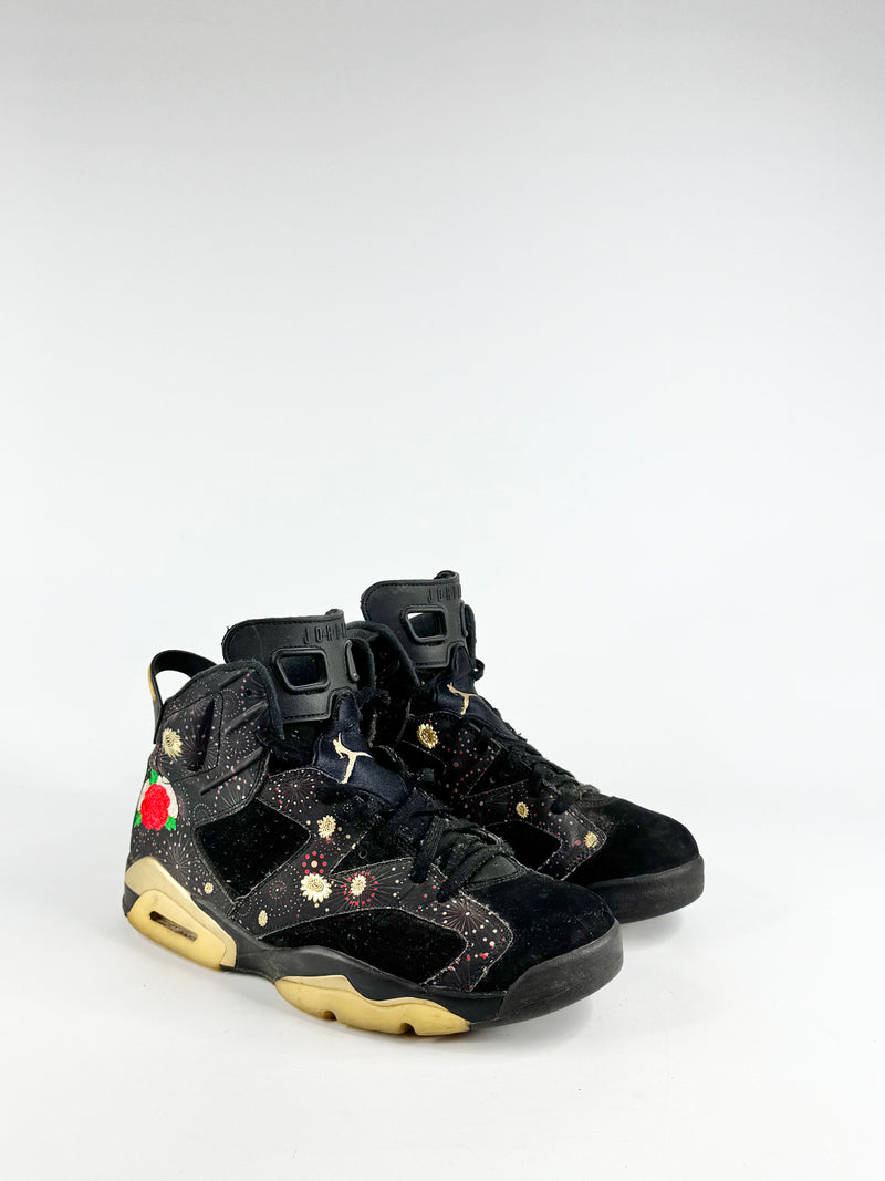 Air Jordan 6 Retro 'Chinese New Year' Black & Gold Sneakers - EU45