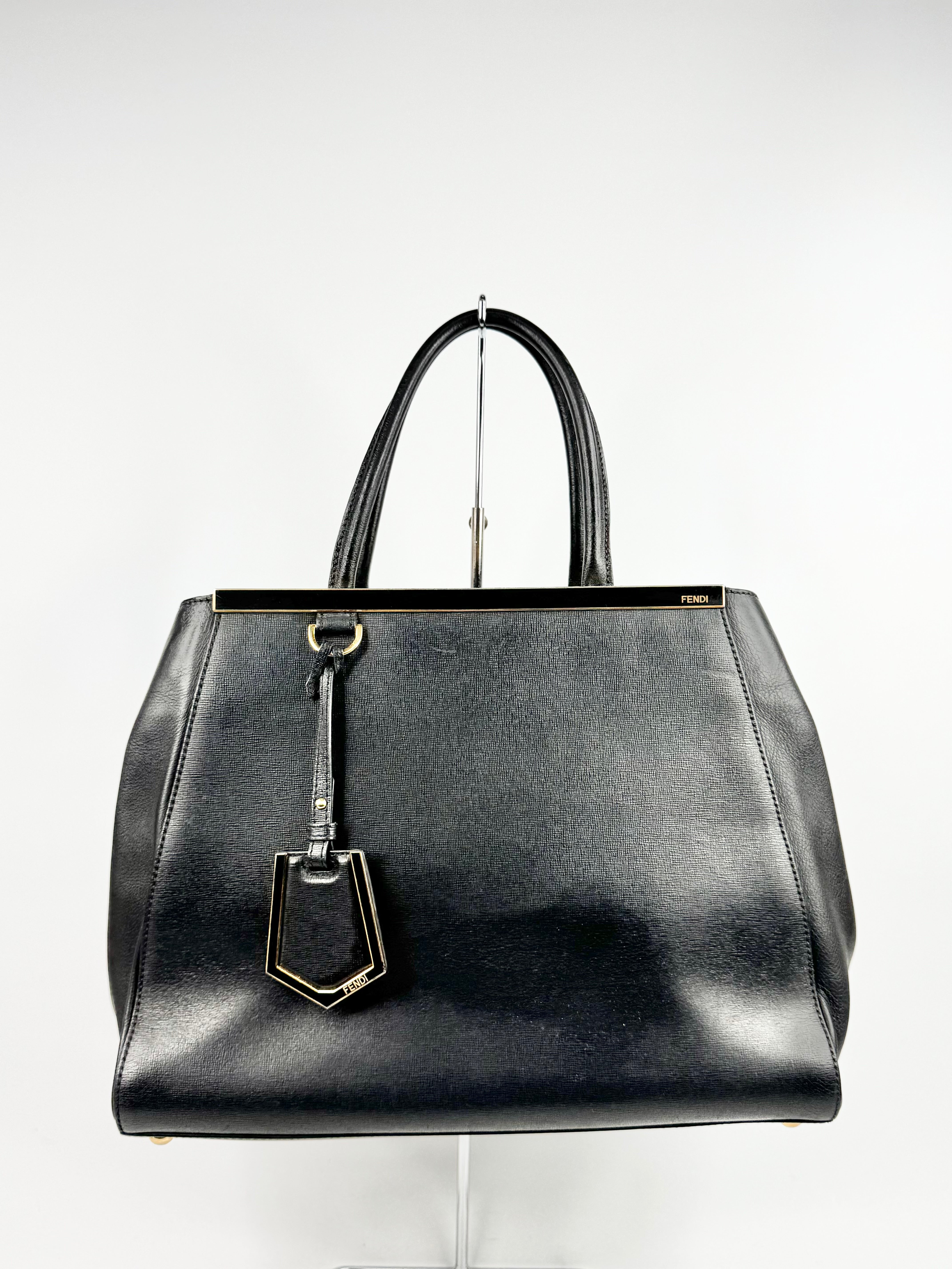 Fendi 2jours Black Leather Satchel