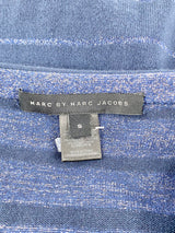 Marc by Marc Jacobs Blue & Silver Striped Cardigan - AU10