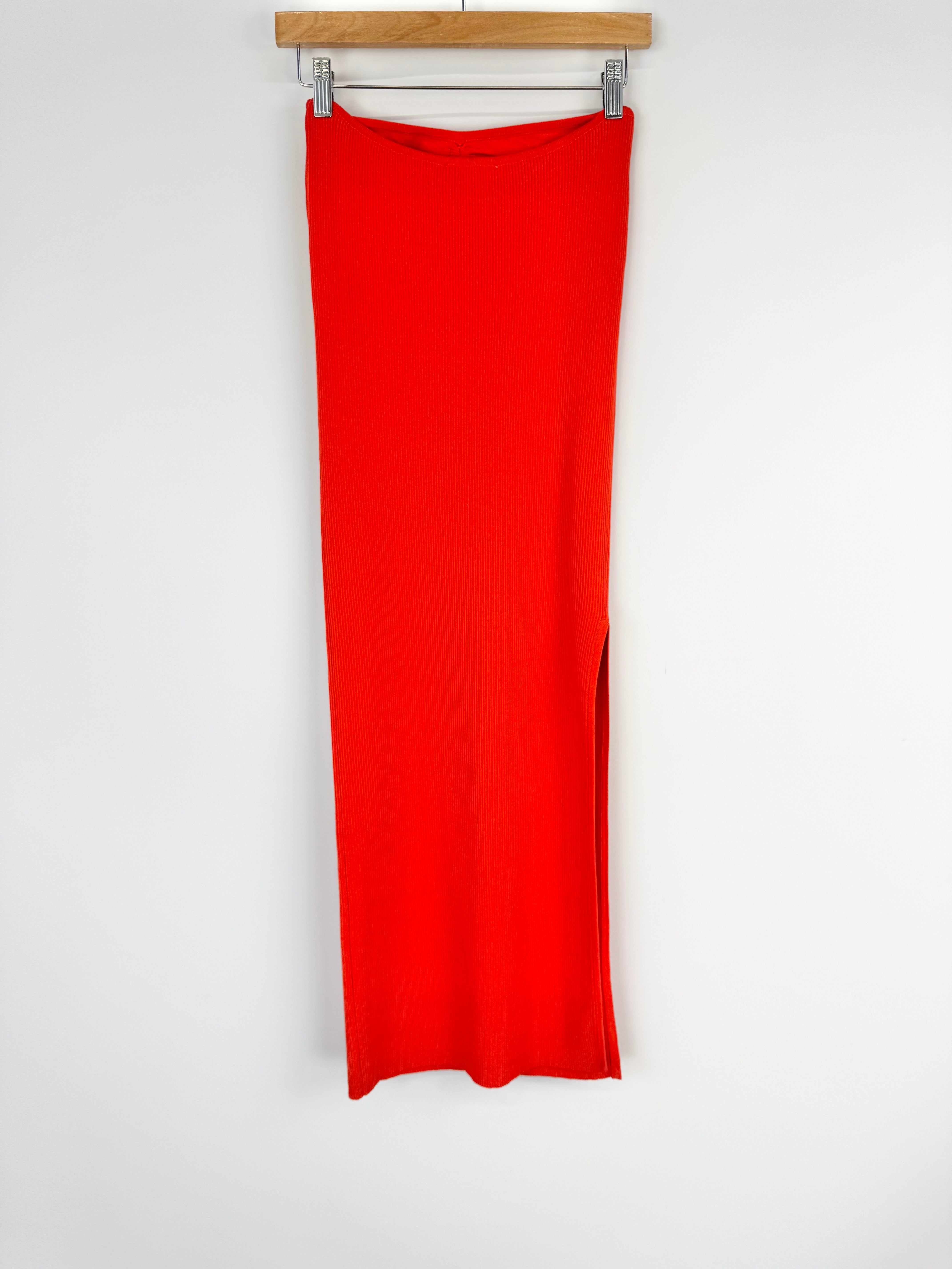 Sovere 'Allure Solar Red' Knitted Skirt - AU10