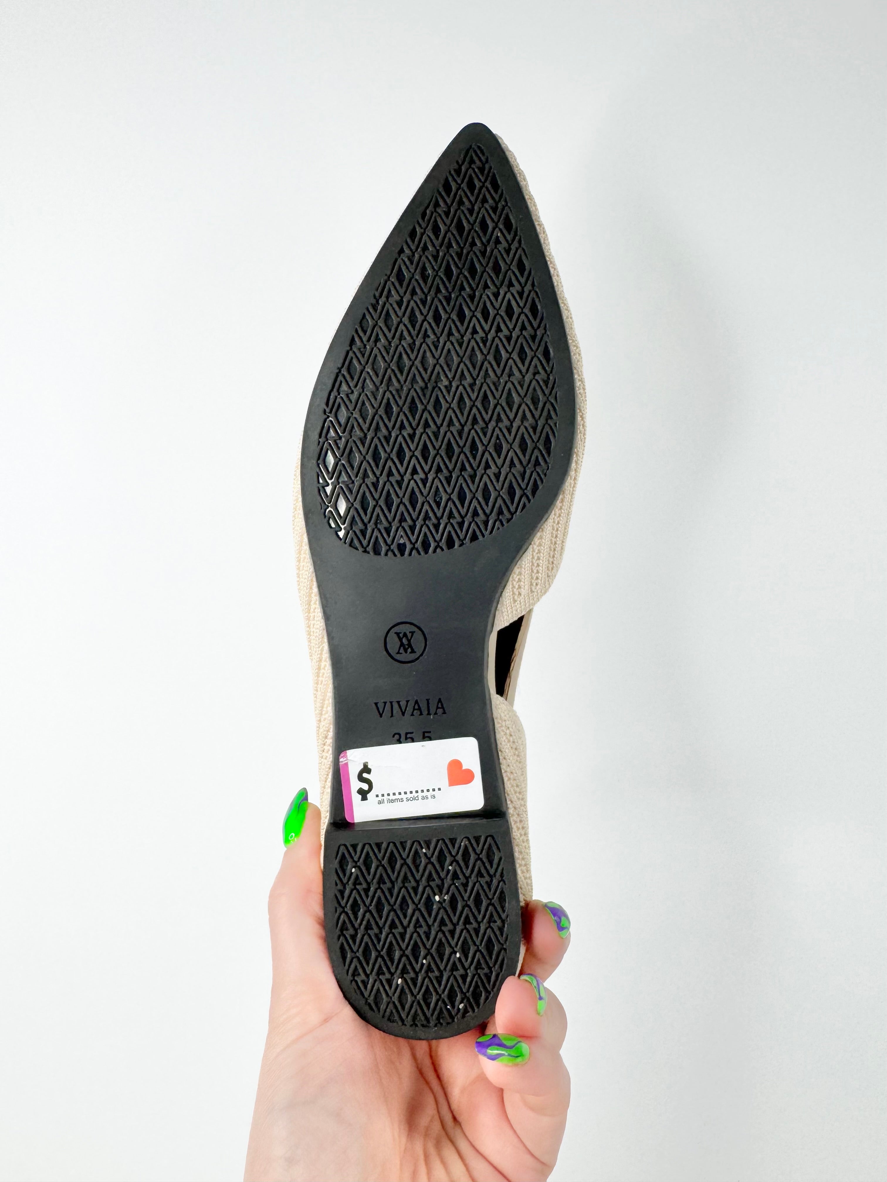 Vivaia 'D'Orsay Melia' Almond Pointed Toe Flats - EU35..5