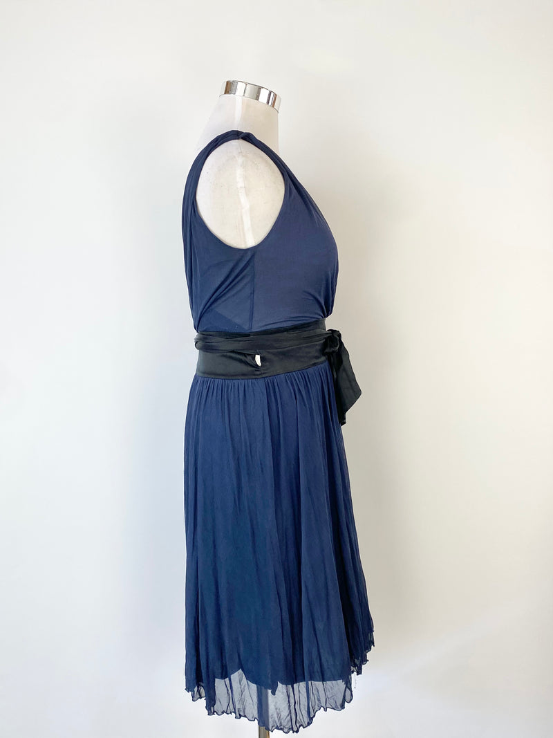 Diane von Furstenberg Deep Blue Silk Wrap Dress - AU12