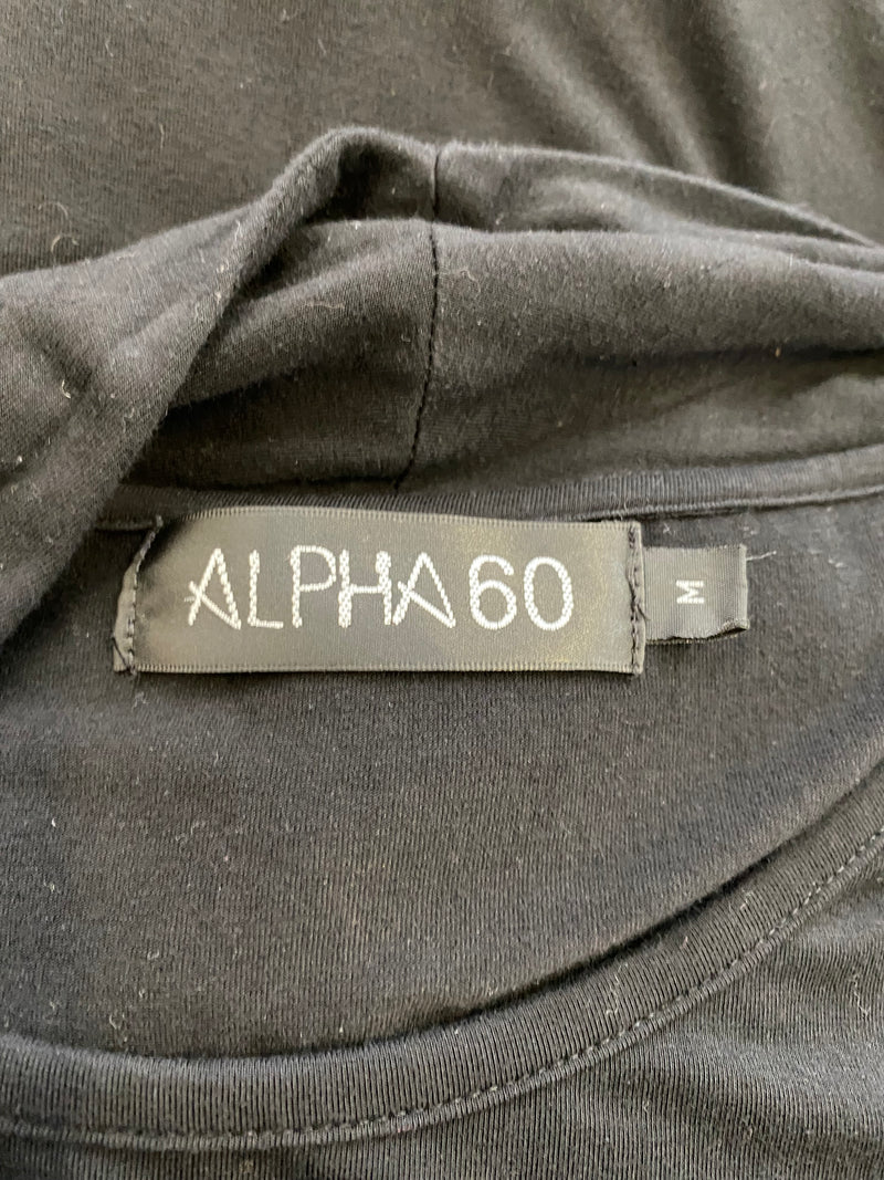 Alpha 60 Black Draped Tunic - AU10/12